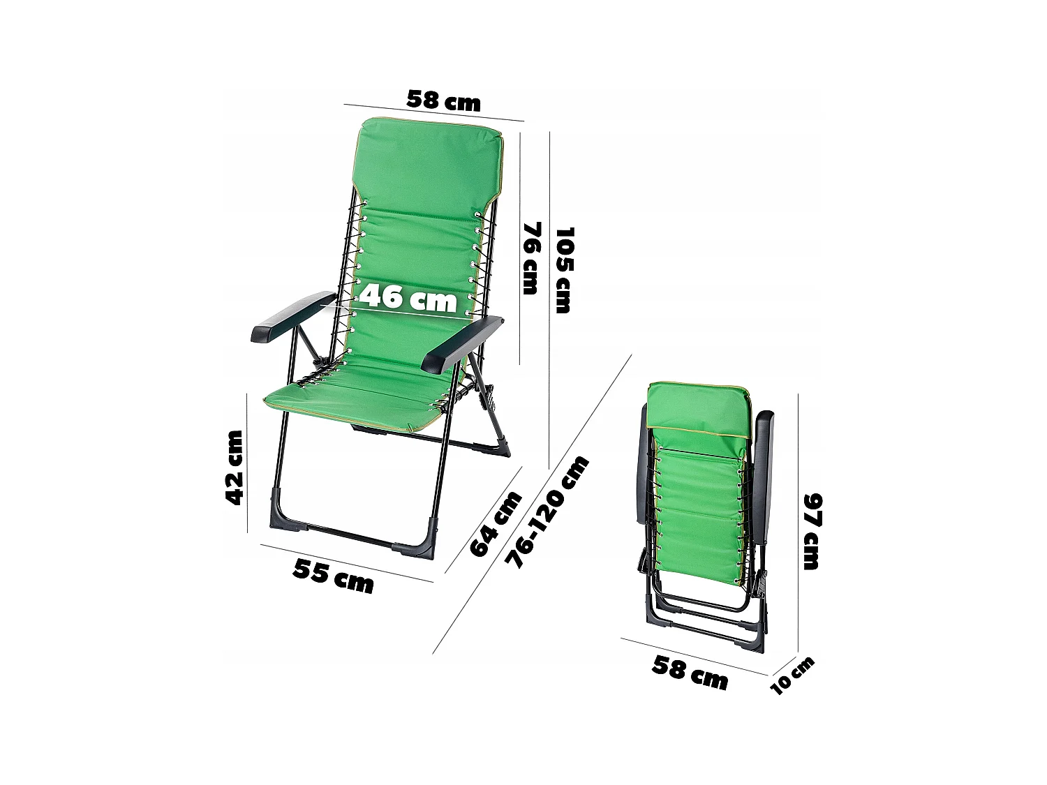 KADAX Fotel ogrodowy Zamora, zielony