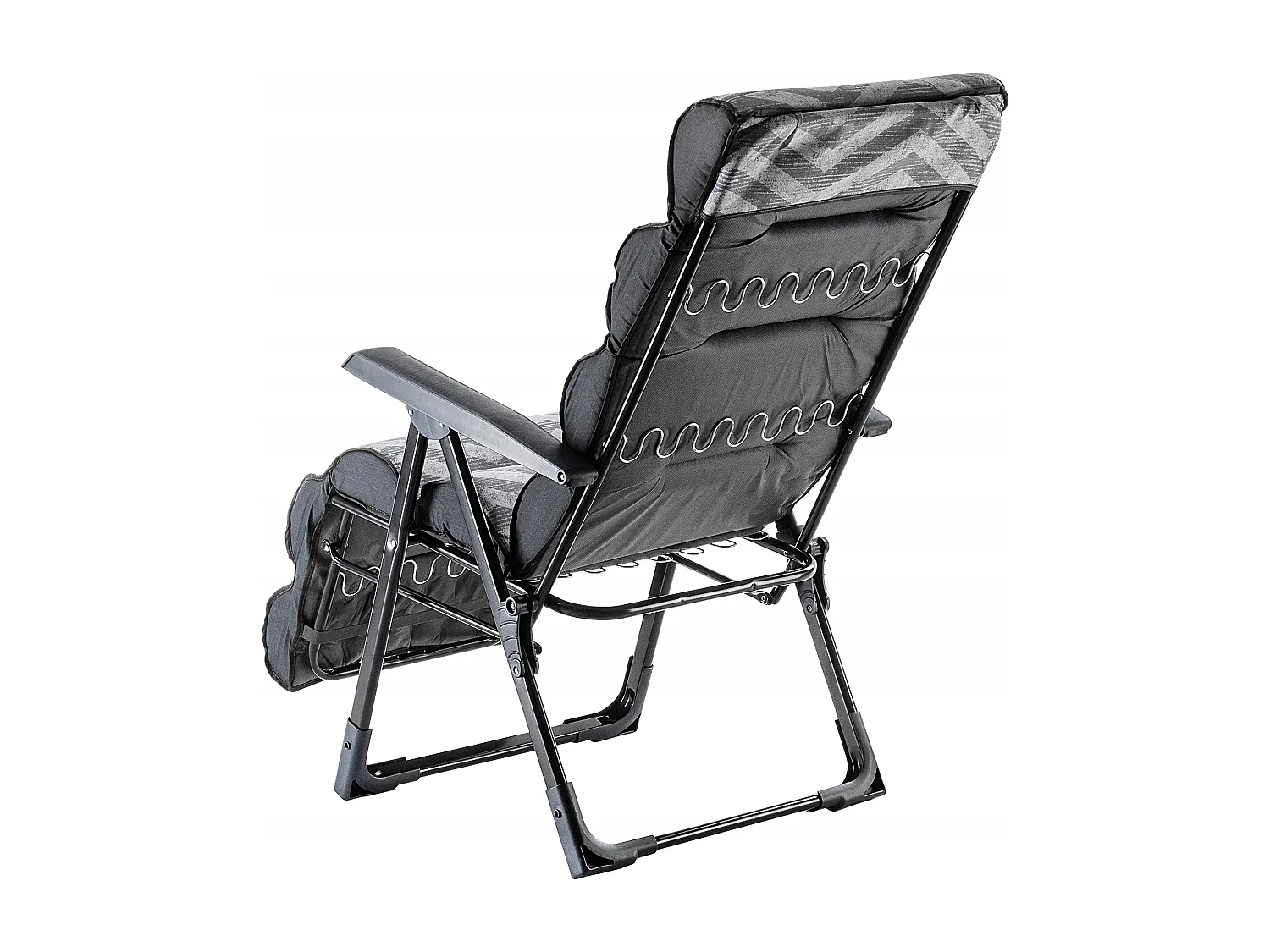 KADAX Chaise de jardin, chaise longue avec coussin épais, structure en acier, chaise de jardin avec repose-pieds, chaise longue pliante avec capacité de charge