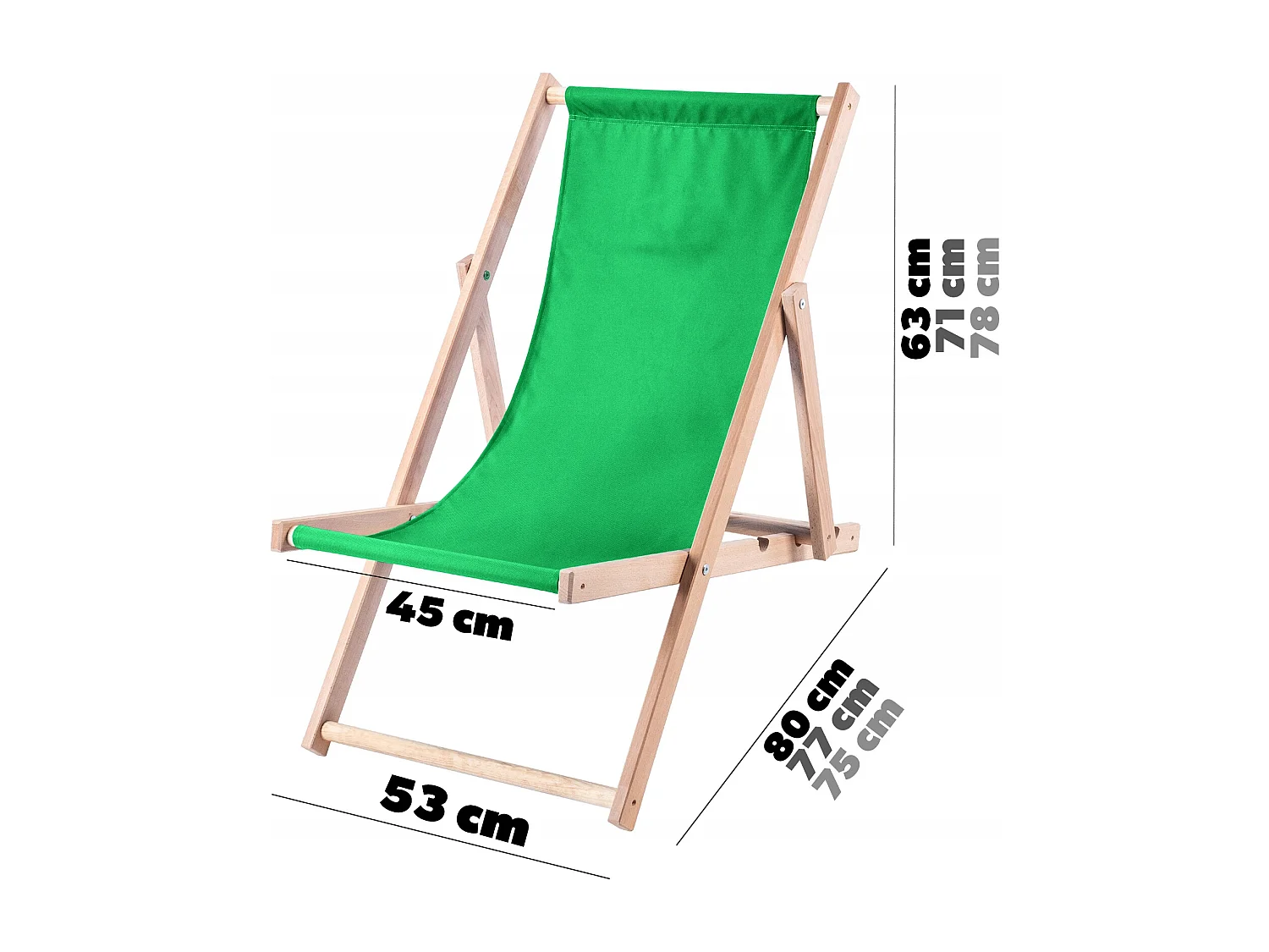 KADAX Transat en Bois, Chaise de Jardin de Plage Pliante