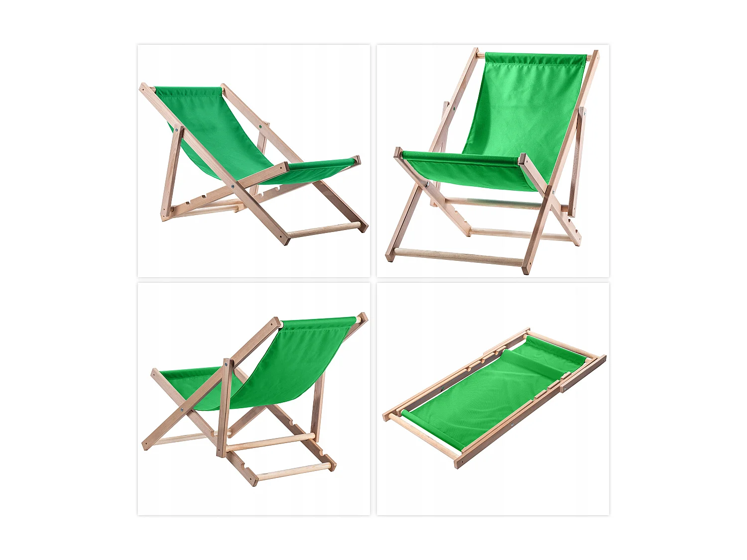 KADAX Transat en Bois, Chaise de Jardin de Plage Pliante