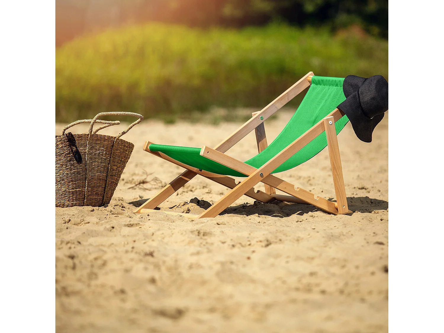 KADAX Transat en Bois, Chaise de Jardin de Plage Pliante