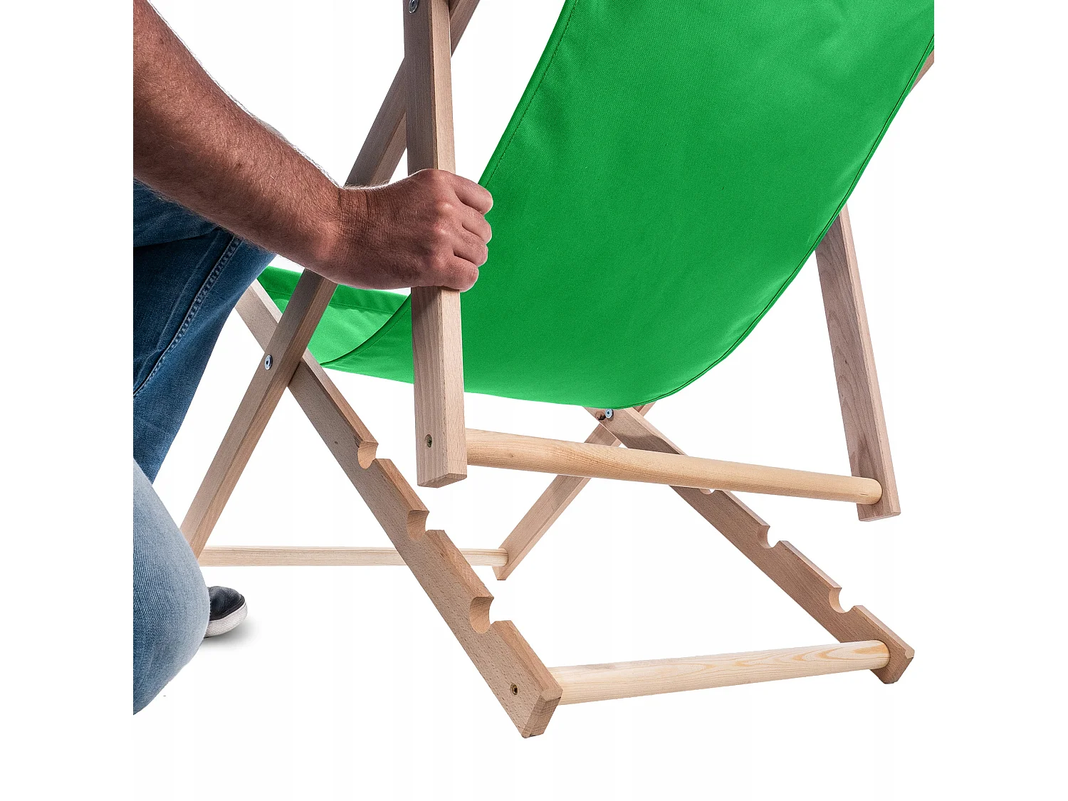 KADAX Transat en Bois, Chaise de Jardin de Plage Pliante