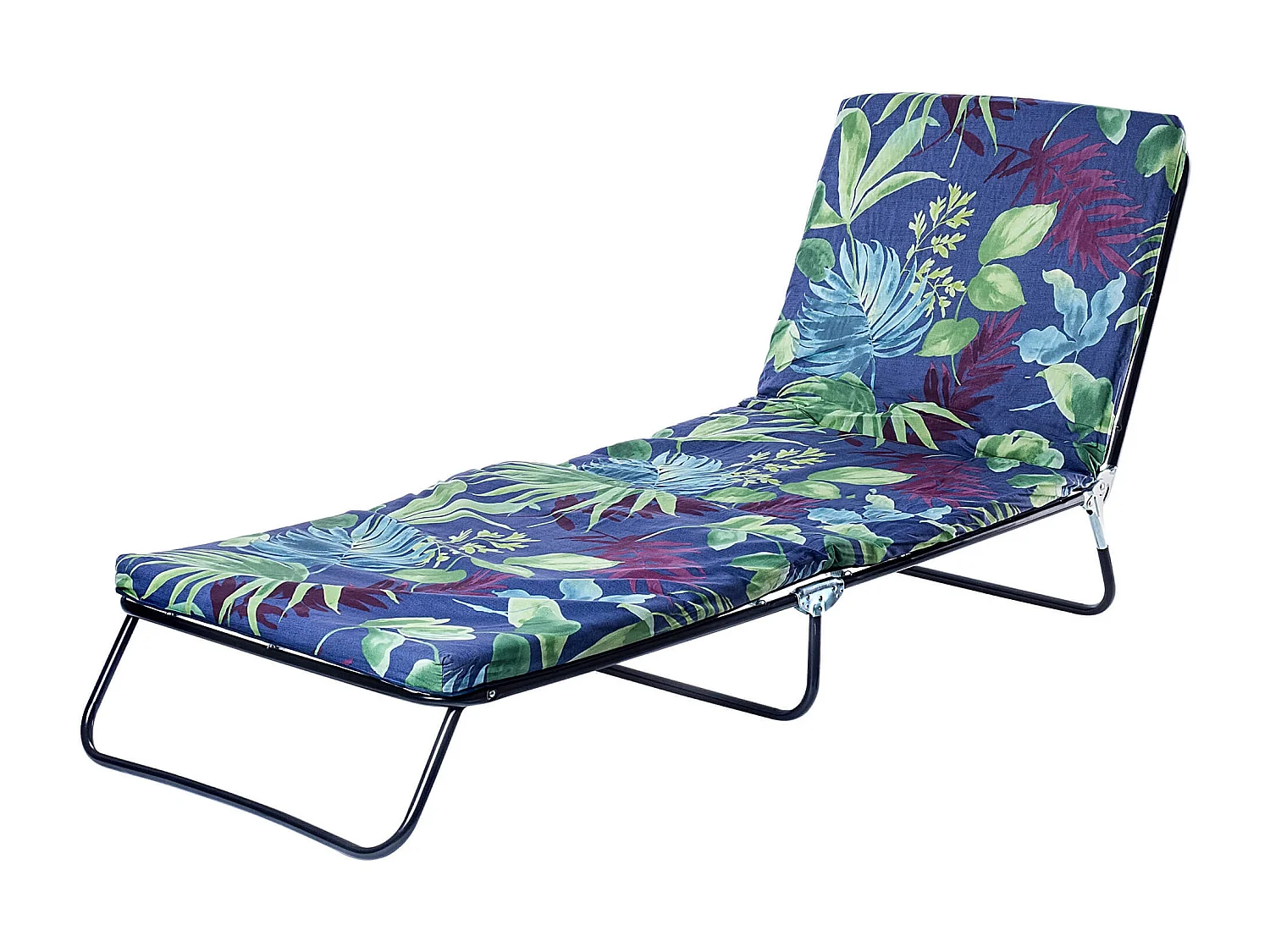 KADAX Ligstoel, inklapbare ligstoel met 5 regelingsmodi, opklapbed met bekleding, driepotige ligstoel met draagvermogen tot 250 kg, ligstoel voor tuin (blauw-groen)