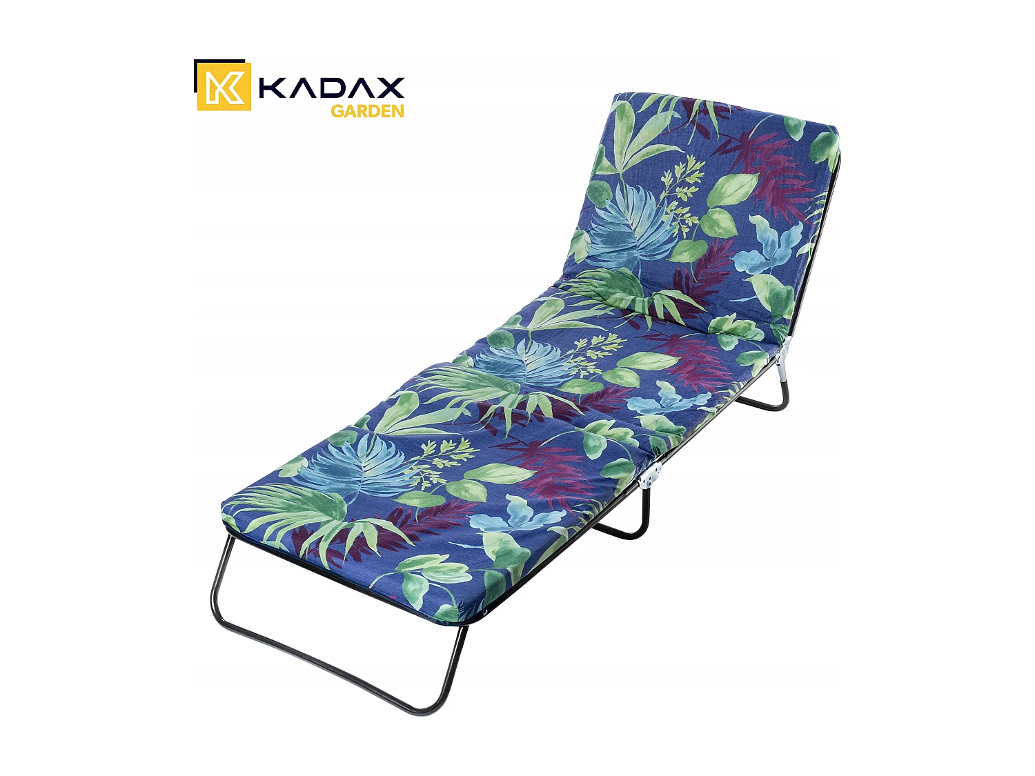 KADAX Ligstoel, inklapbare ligstoel met 5 regelingsmodi, opklapbed met bekleding, driepotige ligstoel met draagvermogen tot 250 kg, ligstoel voor tuin (blauw-groen)