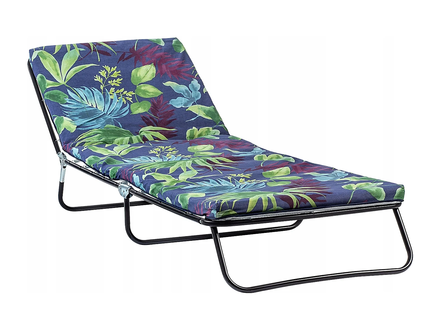 KADAX Ligstoel, inklapbare ligstoel met 5 regelingsmodi, opklapbed met bekleding, driepotige ligstoel met draagvermogen tot 250 kg, ligstoel voor tuin (blauw-groen)