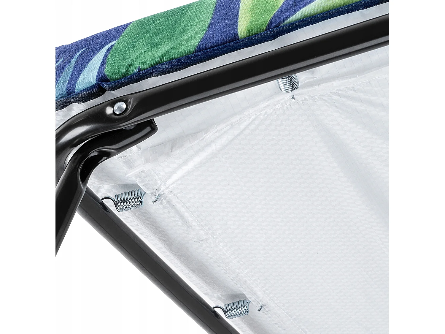 KADAX Ligstoel, inklapbare ligstoel met 5 regelingsmodi, opklapbed met bekleding, driepotige ligstoel met draagvermogen tot 250 kg, ligstoel voor tuin (blauw-groen)