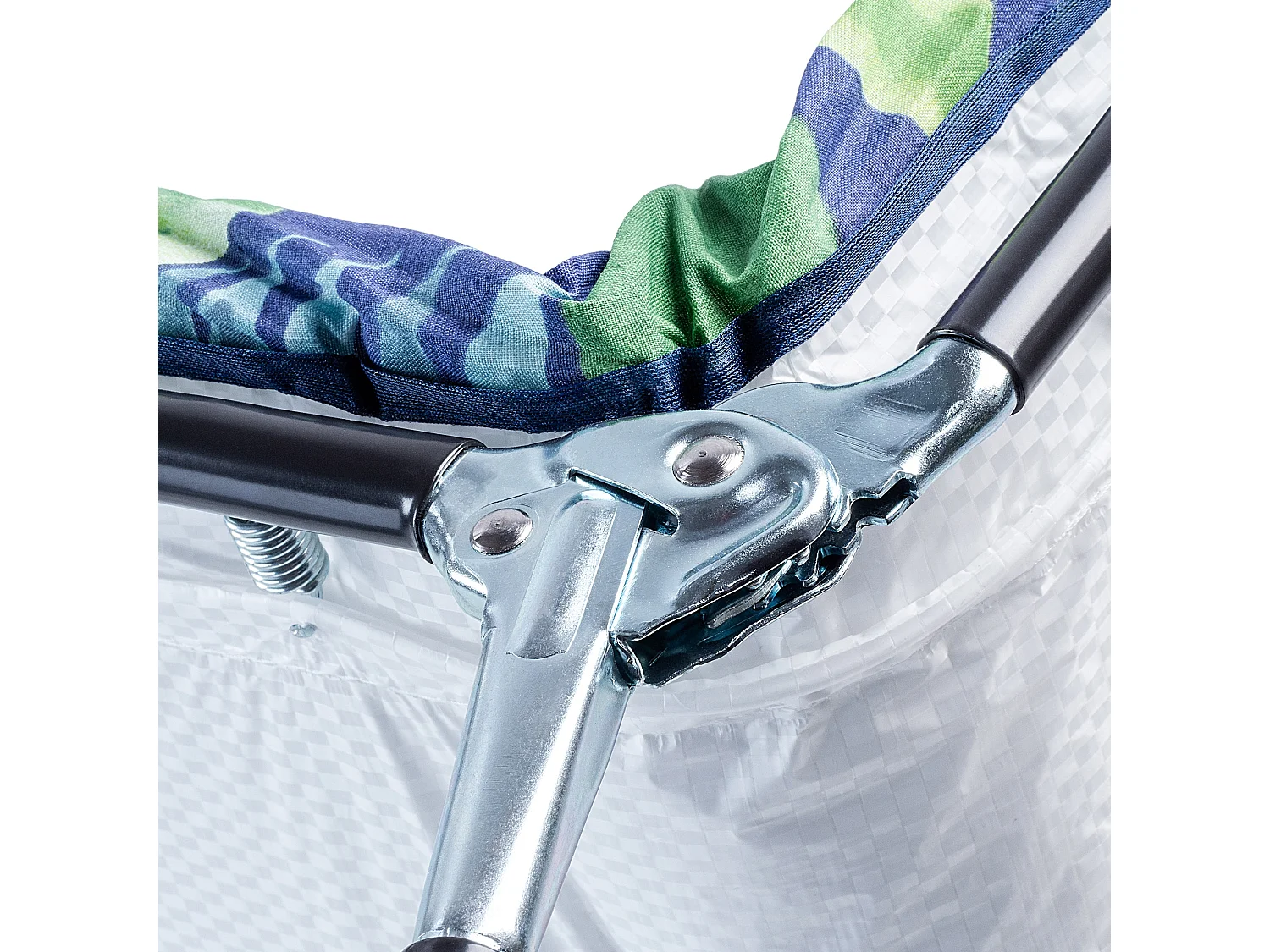 KADAX Ligstoel, inklapbare ligstoel met 5 regelingsmodi, opklapbed met bekleding, driepotige ligstoel met draagvermogen tot 250 kg, ligstoel voor tuin (blauw-groen)