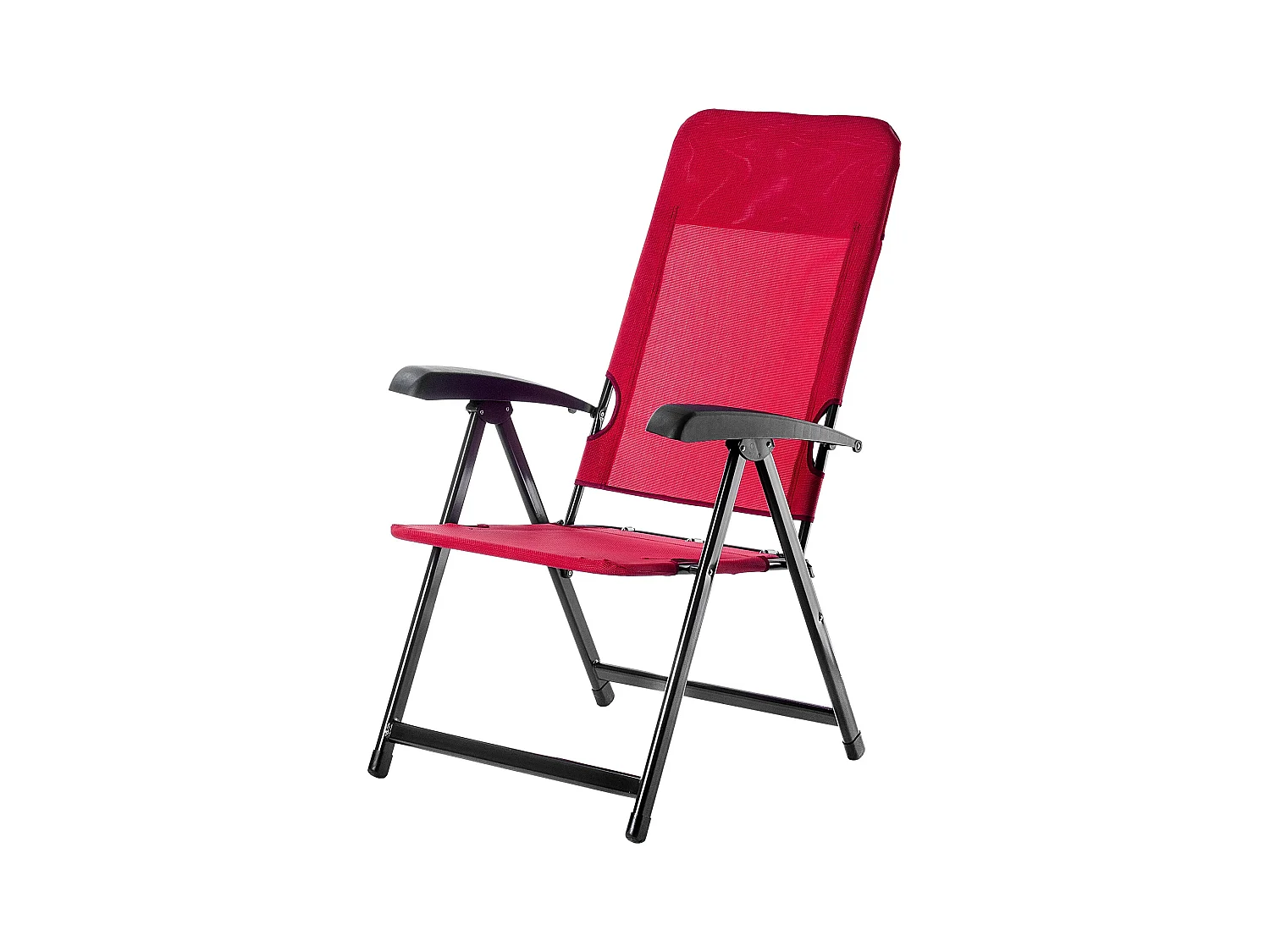 Chaise de jardin KADAX, dossier haut en acier, chaise pliante avec accoudoirs, chaise pliante avec capacité de charge jusqu'à 110 kg, chaise longue avec dossier