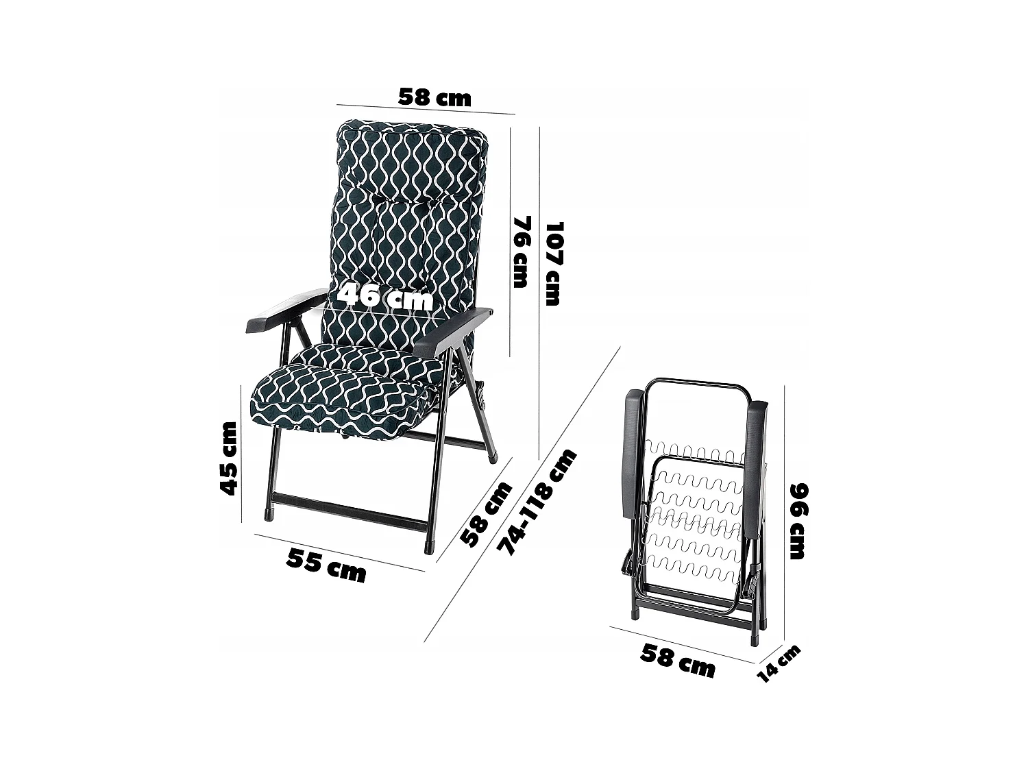 KADAX Fotel ogrodowy Almeria