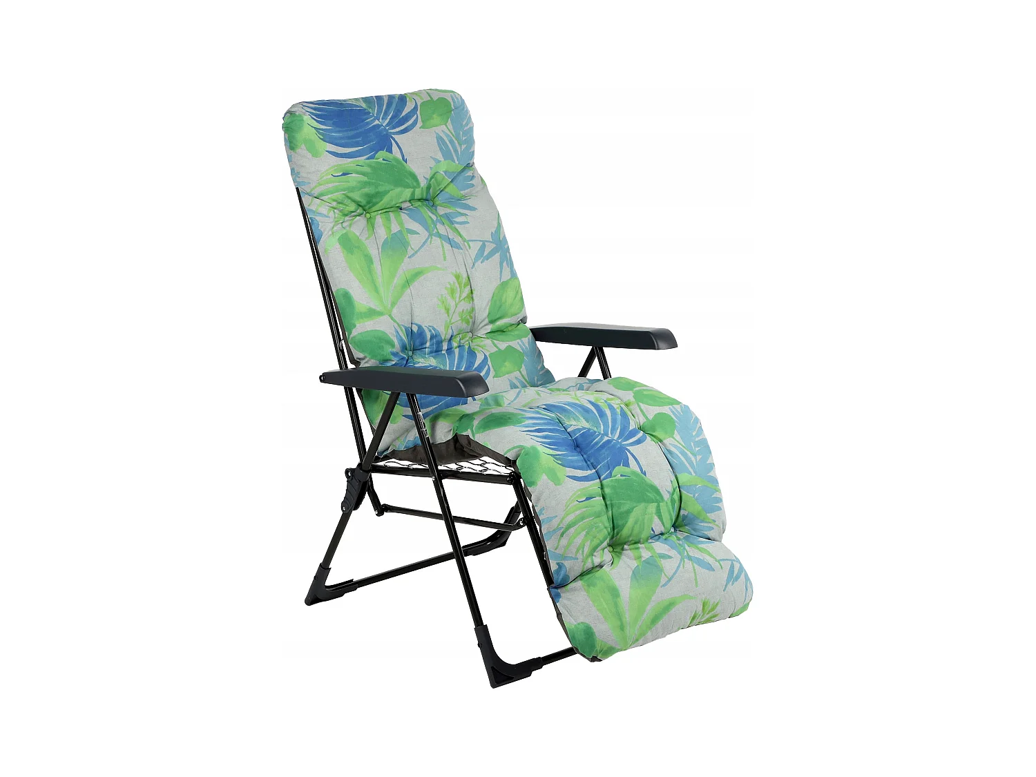KADAX Chaise de jardin avec dossier réglable, chaise relax en acier thermolaqué, pliable, chaise pliante avec capacité de charge jusqu'à 110 kg, chaise longue avec