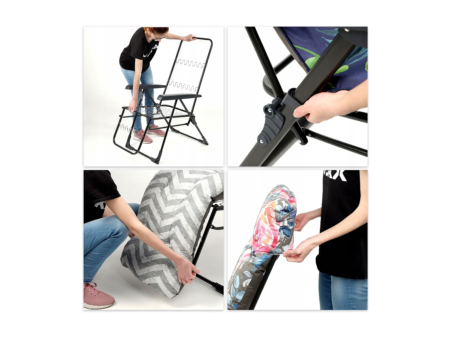 KADAX Tumbona Jardín Silla de Playa Reposapiés Plegable Cojín Chaise longue