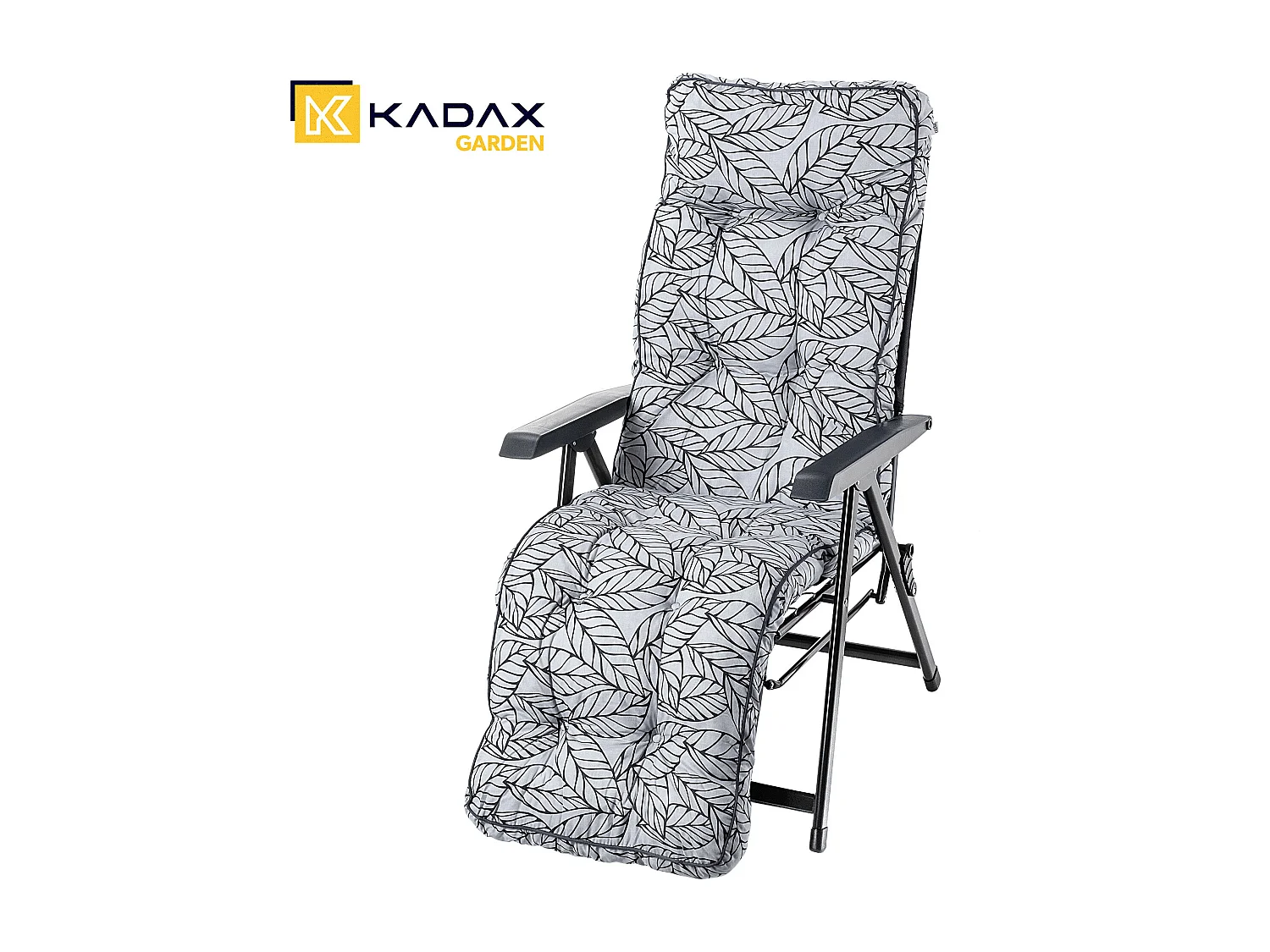KADAX Sedia da giardino con poggiapiedi, sdraio con cuscino, sedia a sdraio pieghevole, sdraio da giardino con schienale regolabile, sedia da giardino, sedia relax