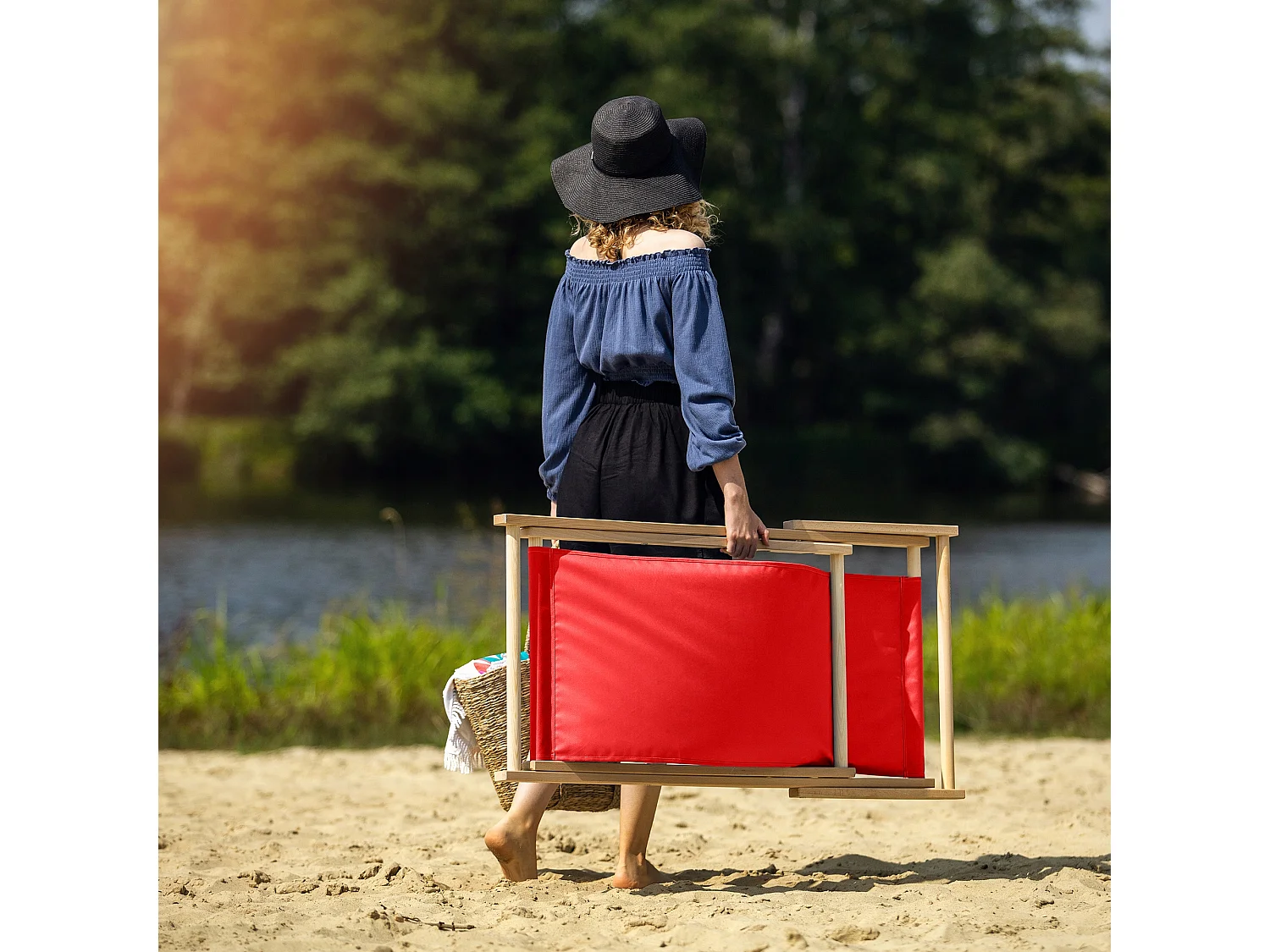 KADAX Chaise longue, chaise de plage en bois, transat jusqu'à 120 kg, chaise longue en bois de hêtre, chaises pliantes en bois, chaise de plage, chaise pliante