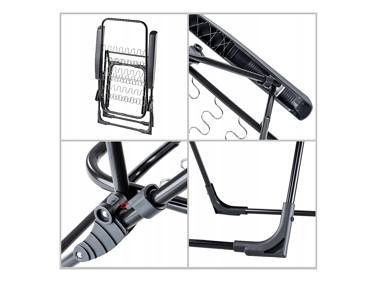 Chaise de jardin 2 en 1 KADAX, chaise longue en acier avec coussin, chaise longue pliante avec capacité de charge jusqu'à 110 kg, chaise de jardin avec