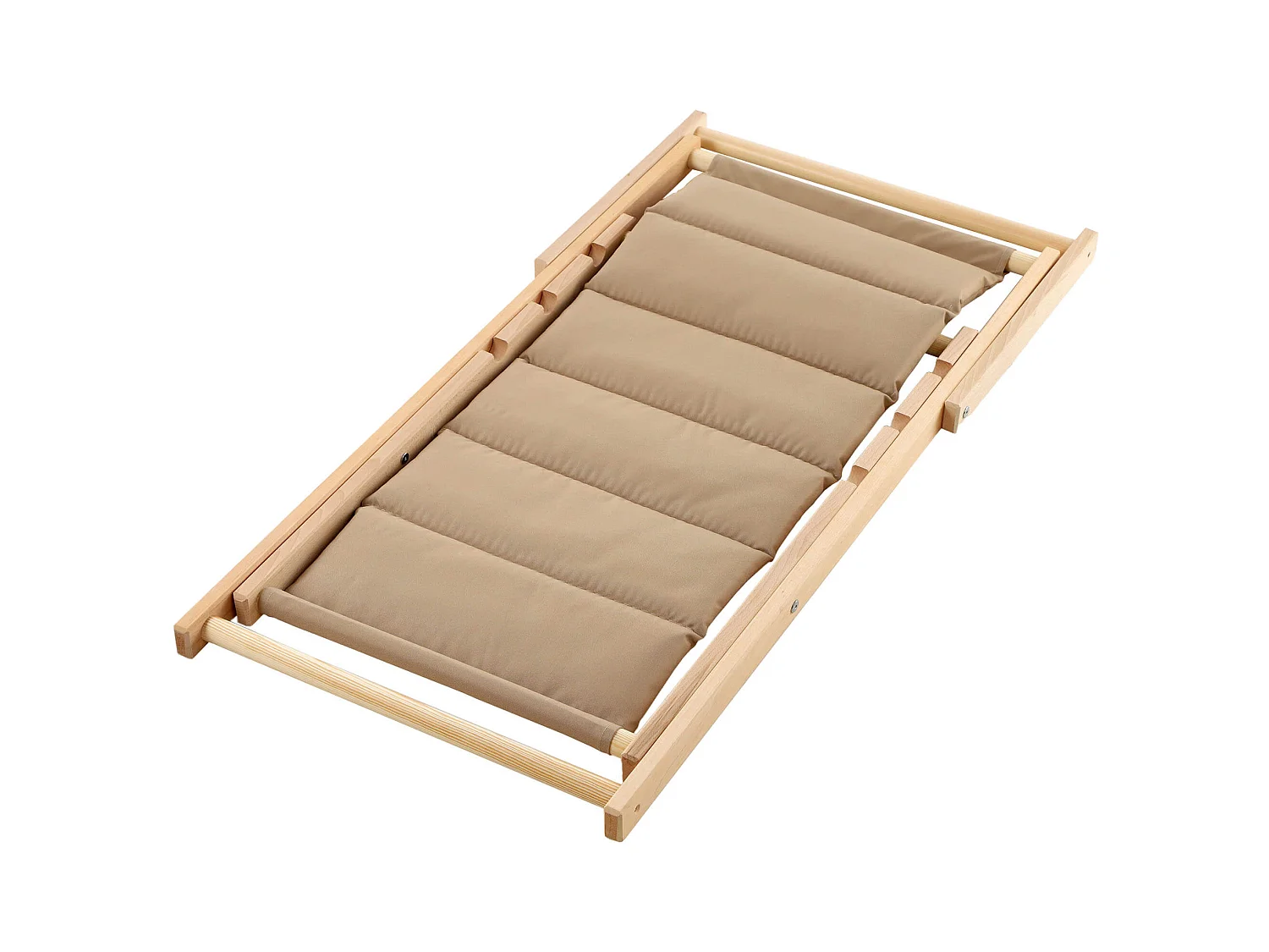 KADAX Leżak plażowy z poduszką Troia, cappucino