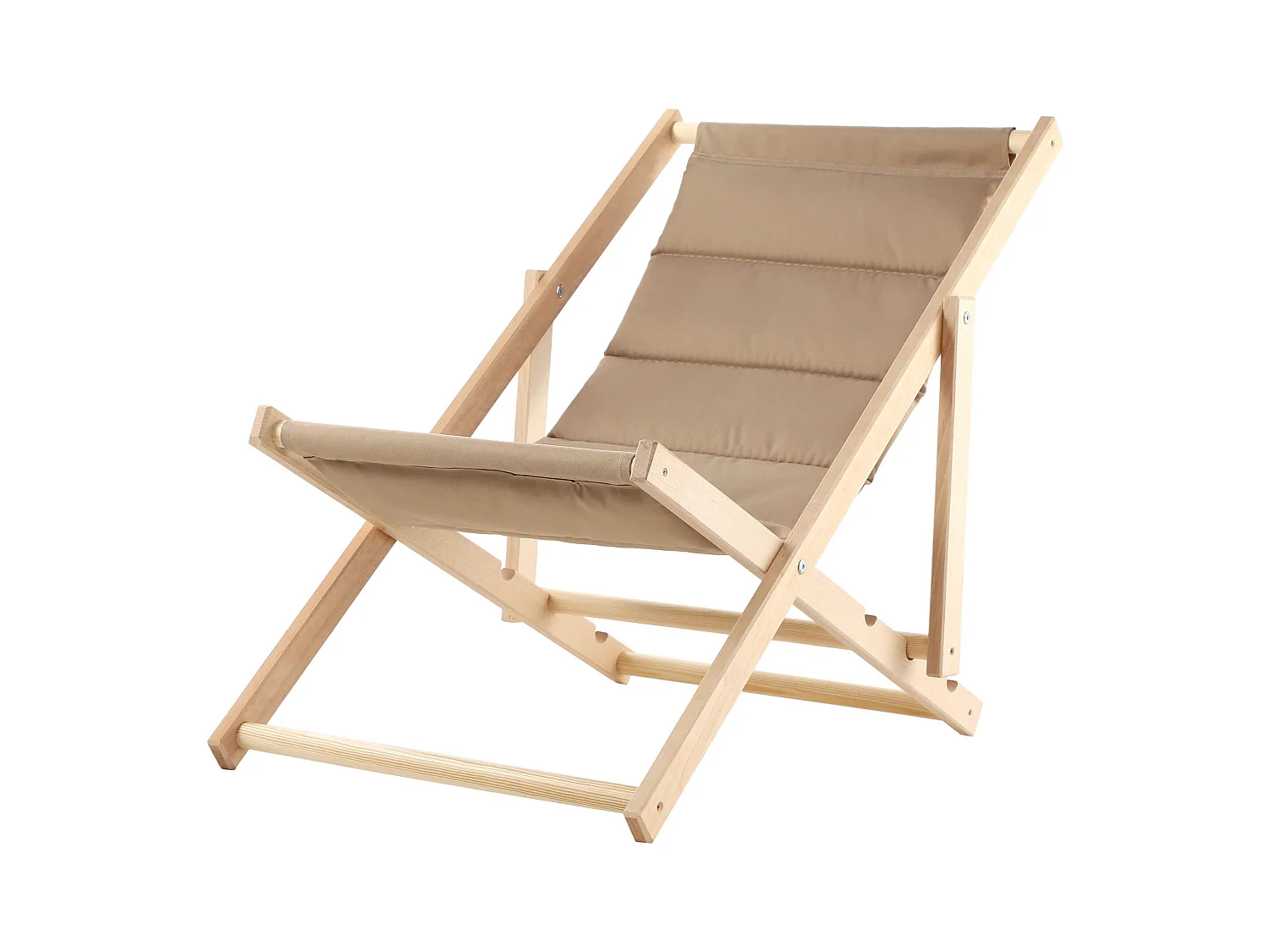 KADAX Leżak plażowy z poduszką Troia, cappucino