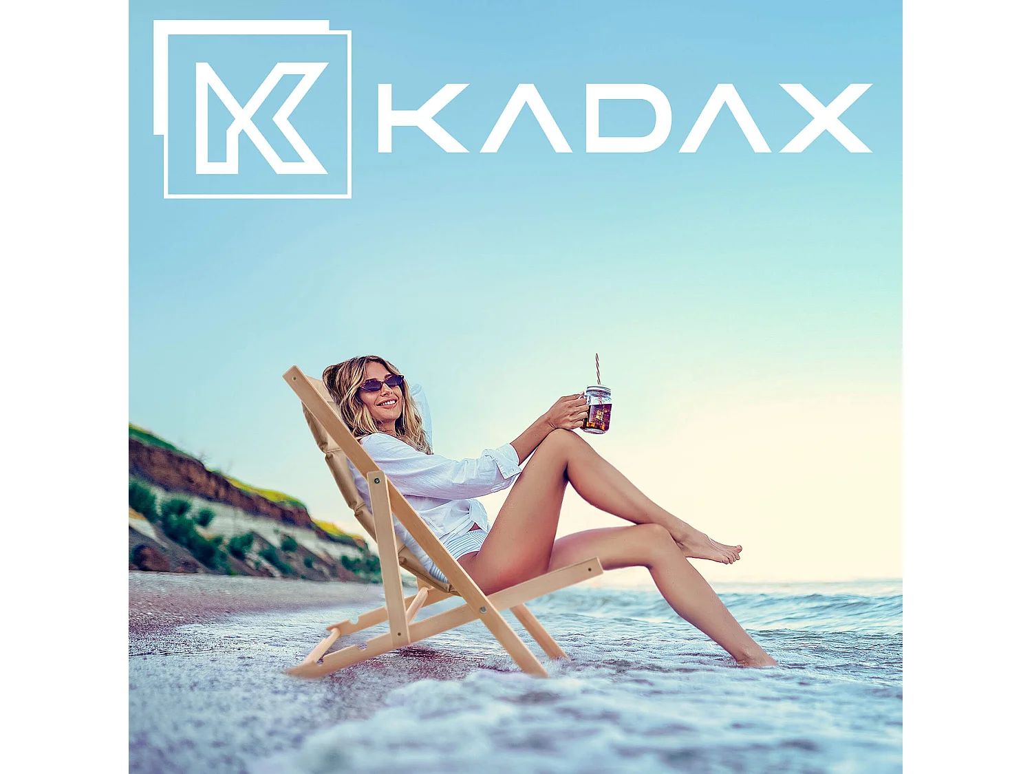 KADAX Sdraio in legno da giardino spiaggia cuscino pieghevole confortevole Produttore polacco