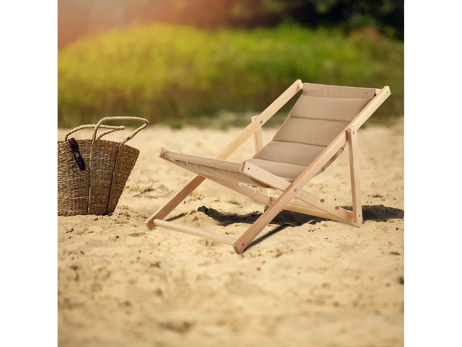 KADAX Sdraio in legno da giardino spiaggia cuscino pieghevole confortevole Produttore polacco