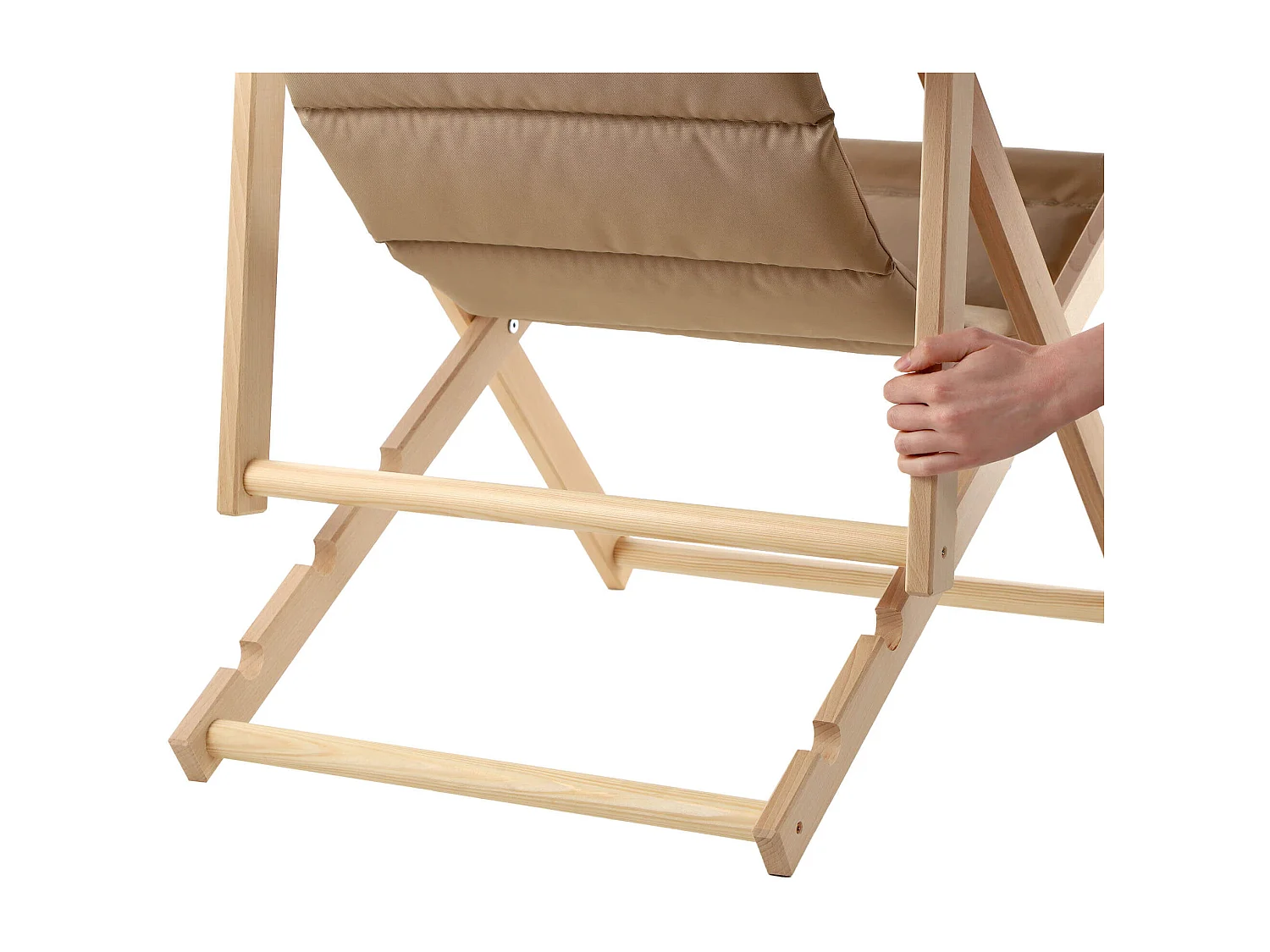 KADAX Sdraio in legno da giardino spiaggia cuscino pieghevole confortevole Produttore polacco