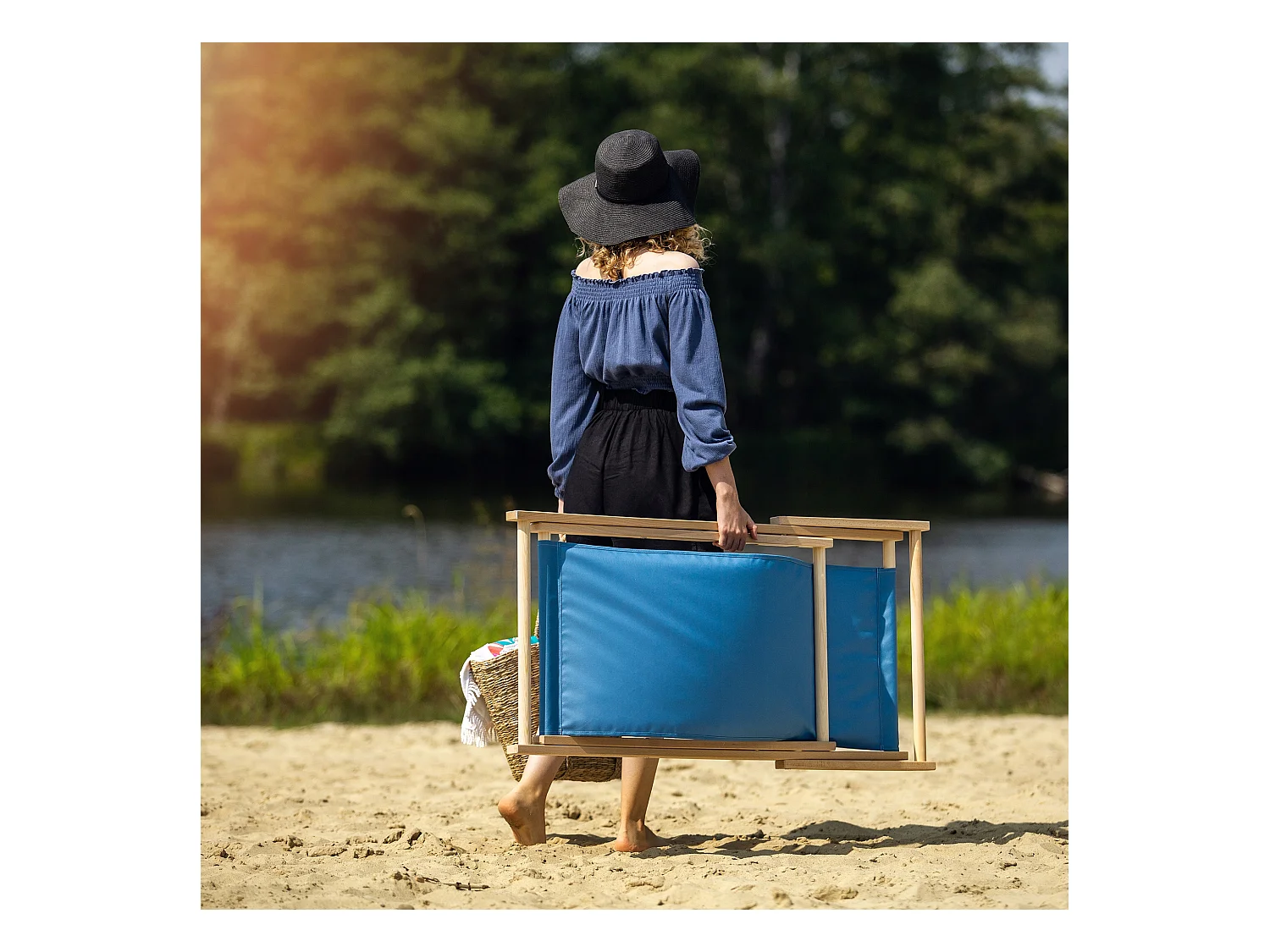 KADAX Chaise longue, chaise de plage en bois, transat jusqu'à 120 kg, chaise longue en bois de hêtre, chaises pliantes en bois, chaise de plage, chaise pliante