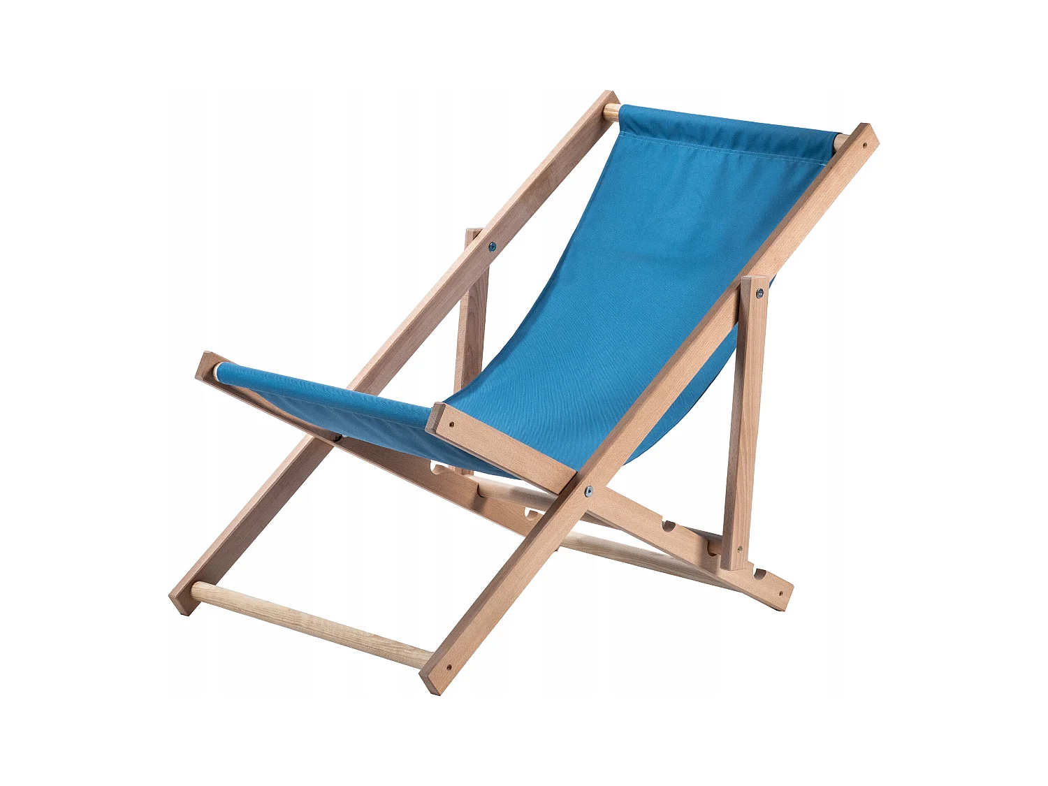 KADAX Liegestuhl aus Holz, klappbarer Strandgartenstuhl