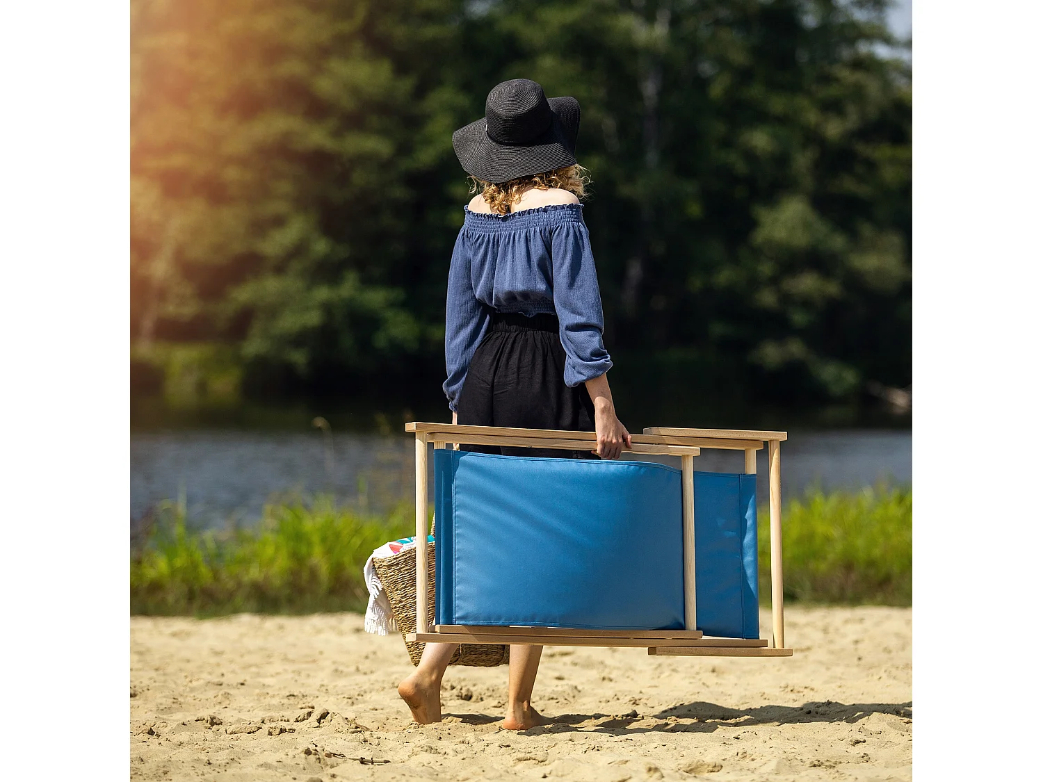 KADAX Chaise longue, chaise de plage en bois, transat jusqu'à 120 kg, chaise longue en bois de hêtre, chaises pliantes en bois, chaise de plage, chaise pliante