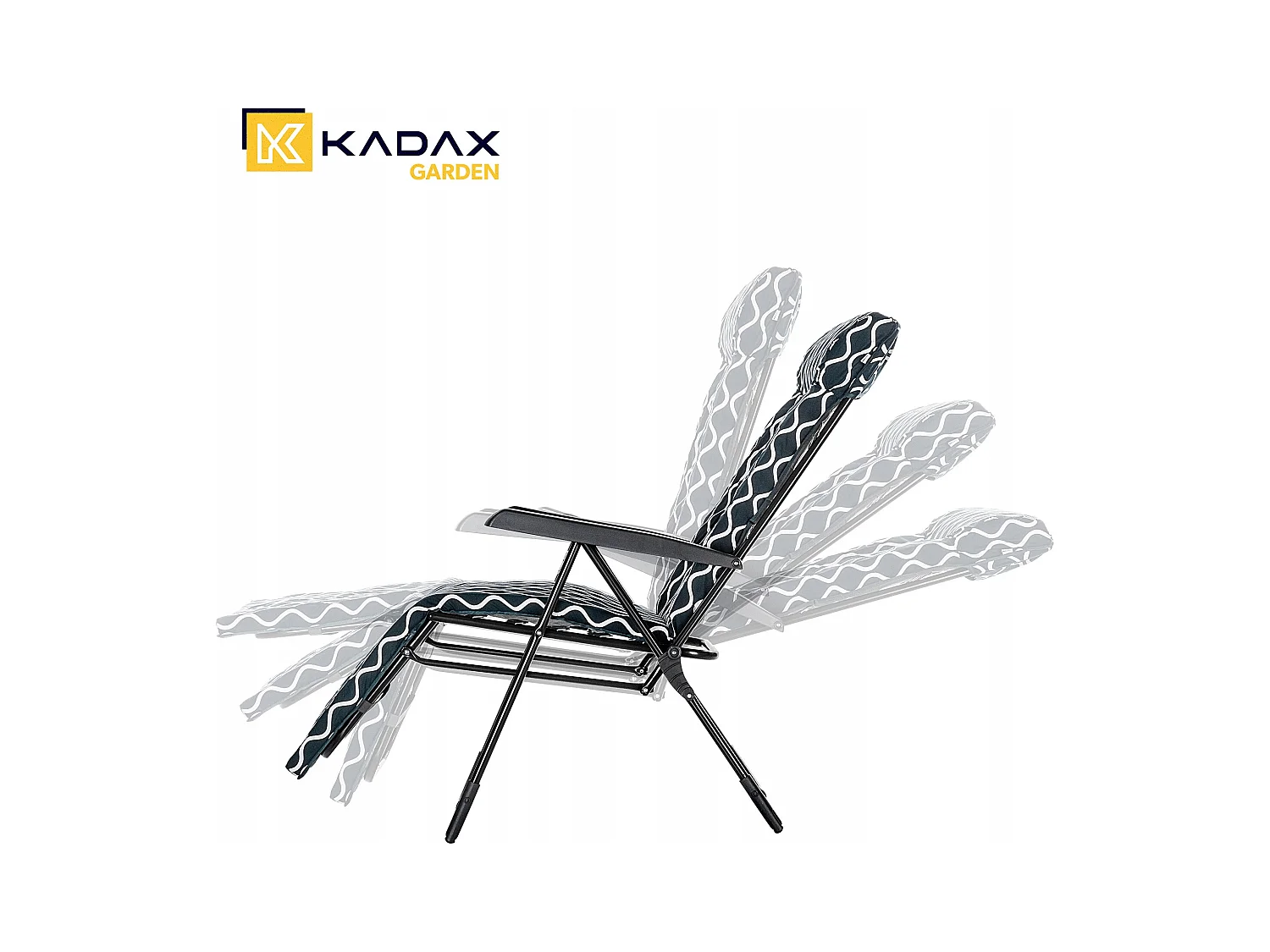 KADAX Fotel ogrodowy Girona Plus, zielone romby