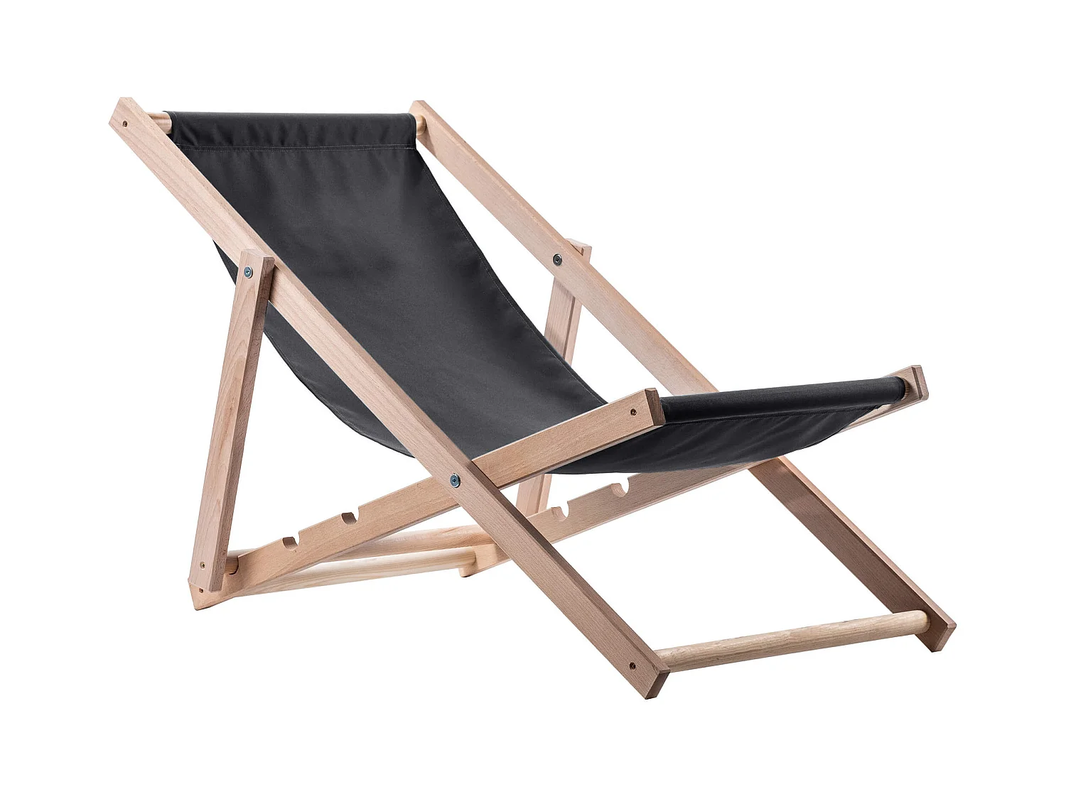 KADAX Holzgarten-Strandliegestuhl, zusammenklappbar, Graphit-Liegestühle, polnischer Hersteller