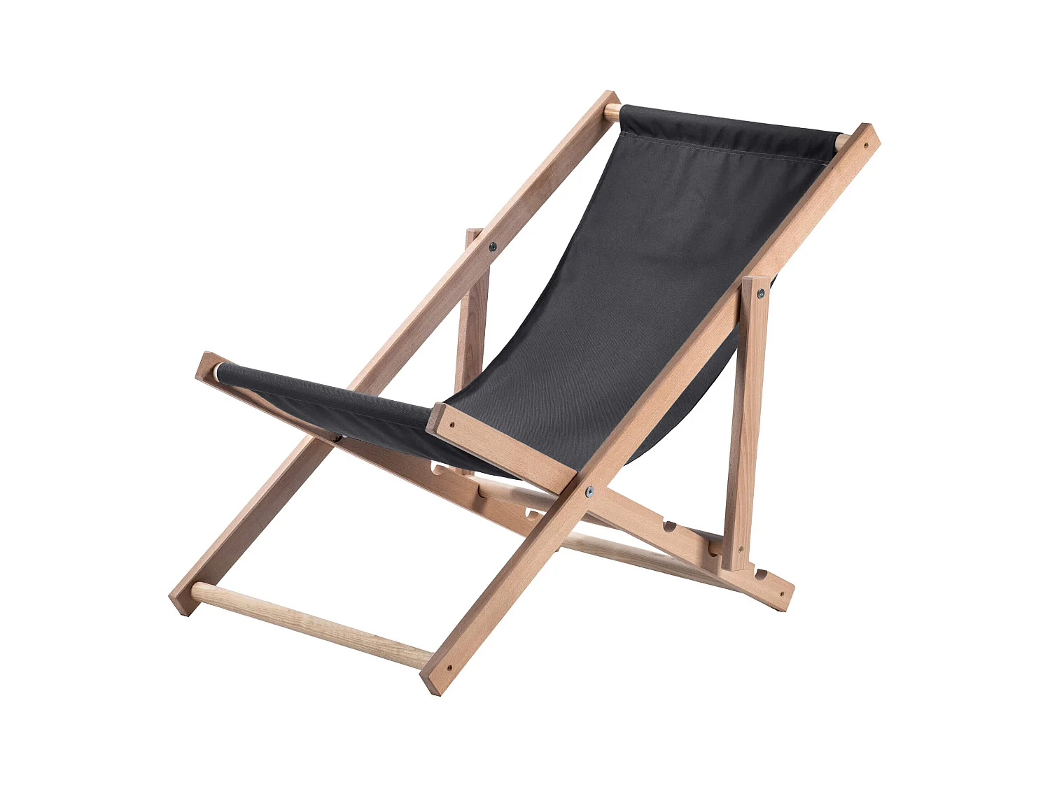 KADAX Holzgarten-Strandliegestuhl, zusammenklappbar, Graphit-Liegestühle, polnischer Hersteller