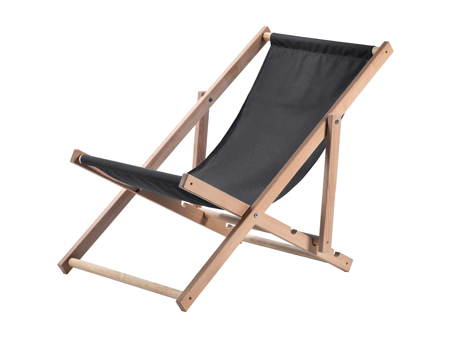 KADAX Bain de soleil, chaise de plage en bois, transat jusqu'à 120 kg, bain de soleil en bois de hêtre, chaises pliantes en bois, chaise de plage, chaise de plage