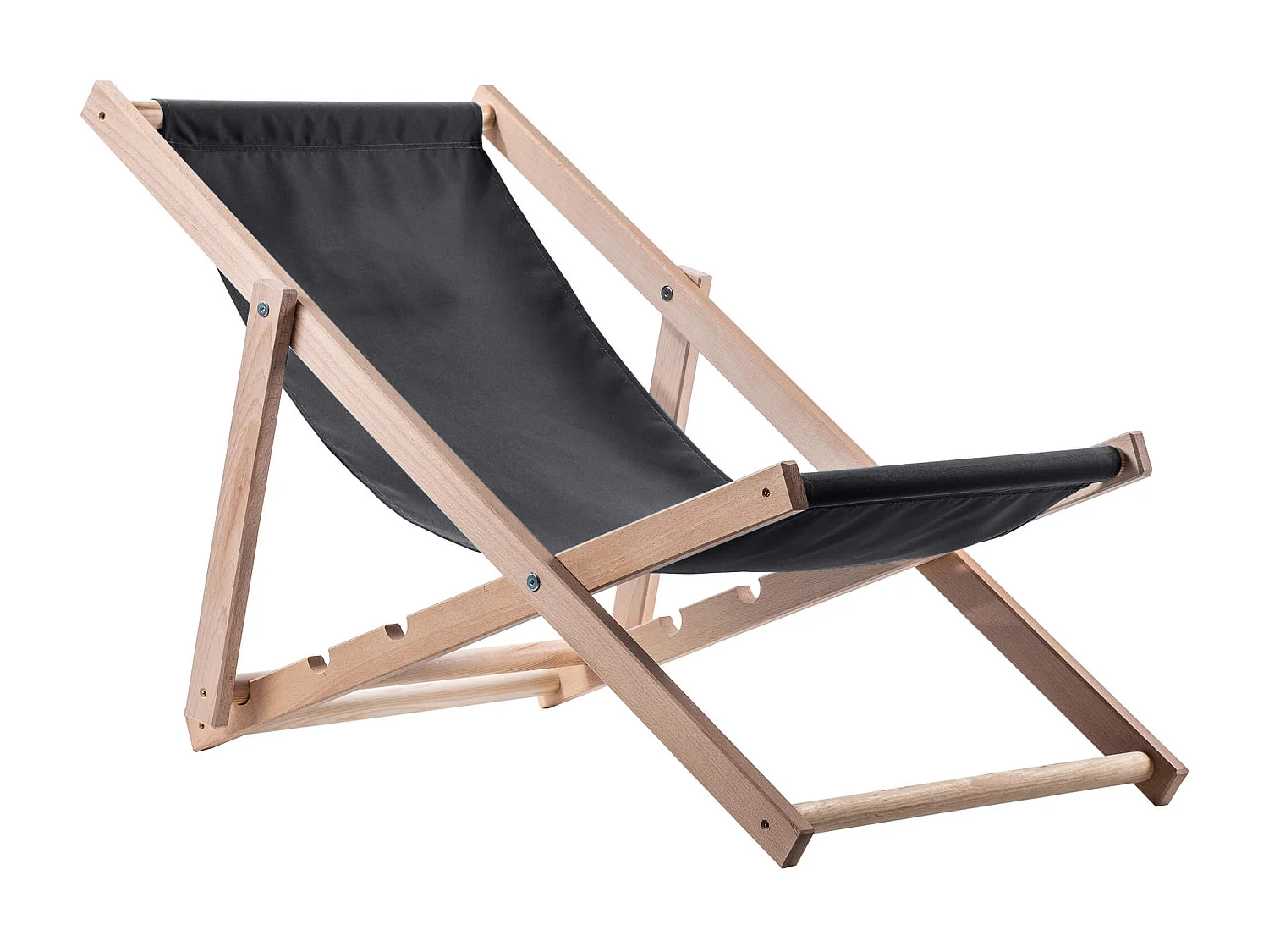 KADAX Bain de soleil, chaise de plage en bois, transat jusqu'à 120 kg, bain de soleil en bois de hêtre, chaises pliantes en bois, chaise de plage, chaise de plage