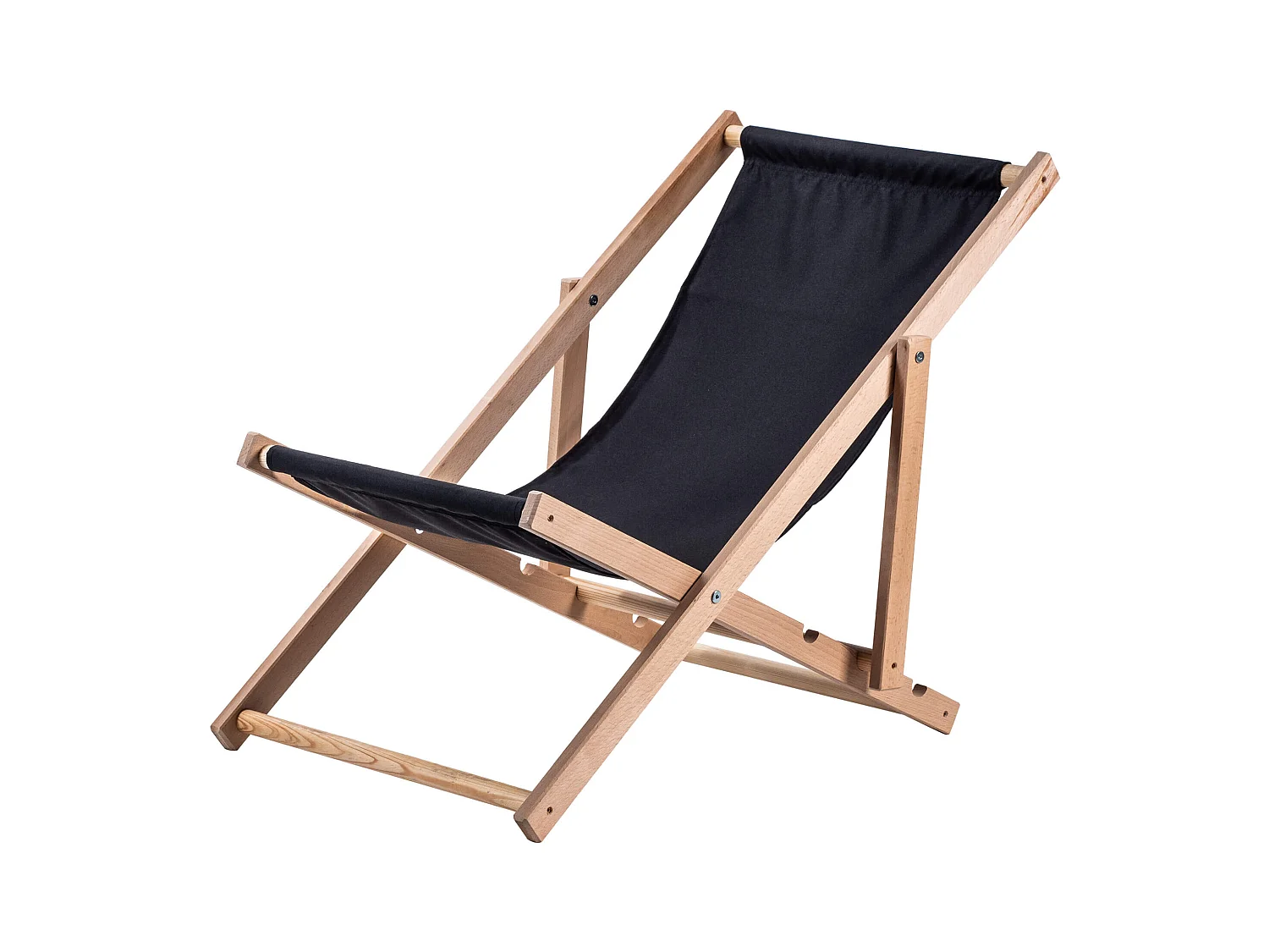 KADAX Holzgarten-Strandliegestuhl, zusammenklappbar, schwarze Liegestühle, polnischer Hersteller