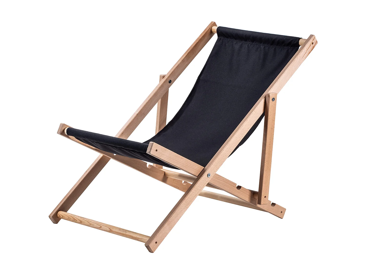 KADAX Chaise longue, chaise de plage en bois, transat jusqu'à 120 kg, chaise longue en bois de hêtre, chaises pliantes en bois, chaise de plage, chaise de plage