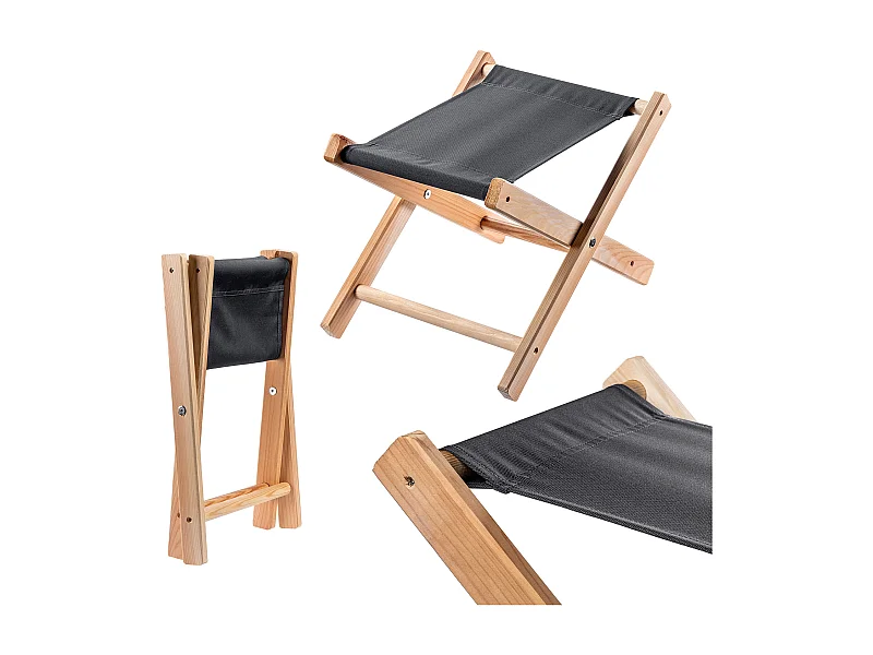 Sgabello pieghevole in legno KADAX 40x31 cm da giardino per la casa