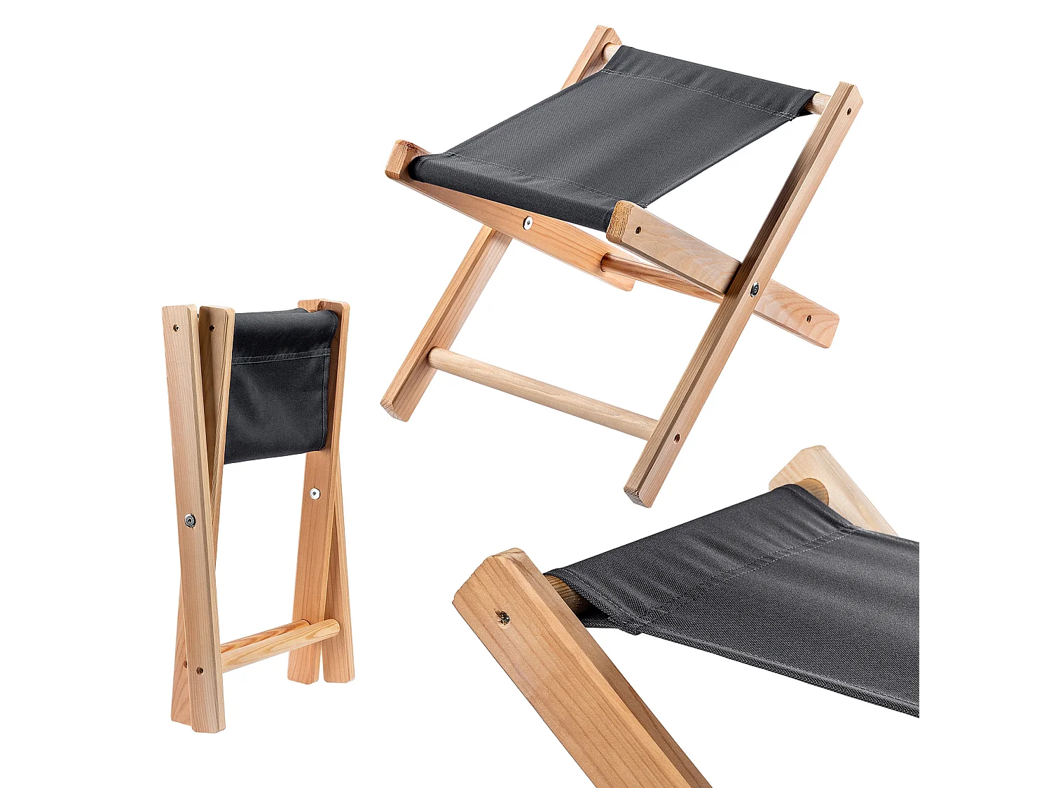Banco dobrável de madeira KADAX Banco de jardim de 40x31 cm para assento de jardim doméstico