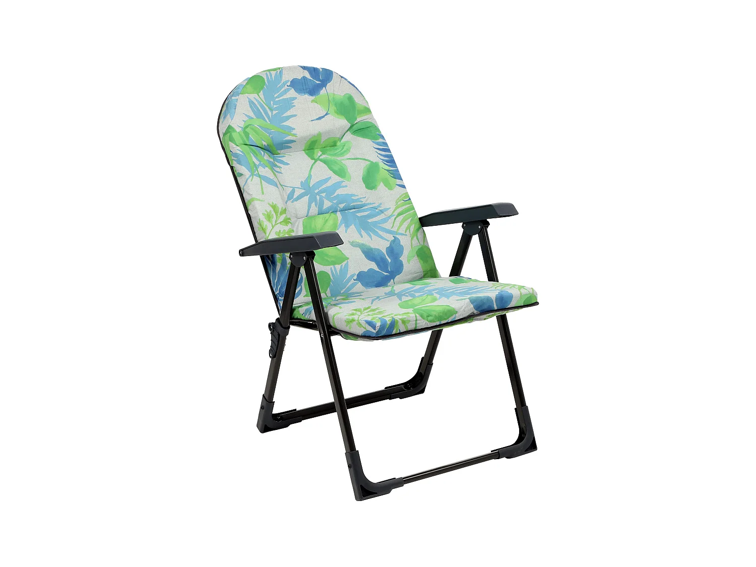 KADAX Tuinstoel met verstelbare rugleuning, relaxstoel van gepoedercoate stalen constructie, inklapbaar, klapstoel met draagvermogen tot 110 kg, ligstoel met