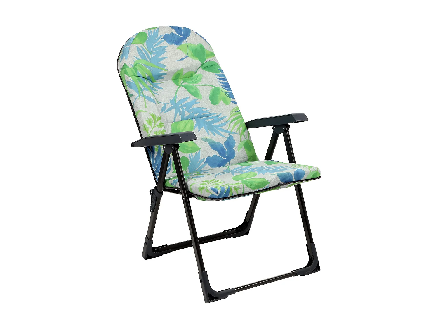 KADAX Chaise de jardin avec dossier réglable, chaise relax en acier thermolaqué, pliable, chaise pliante avec capacité de charge jusqu'à 110 kg, chaise longue avec