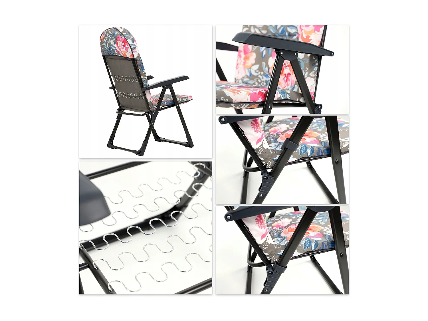 KADAX Tumbona de jardín y playa ajustable 110 kg