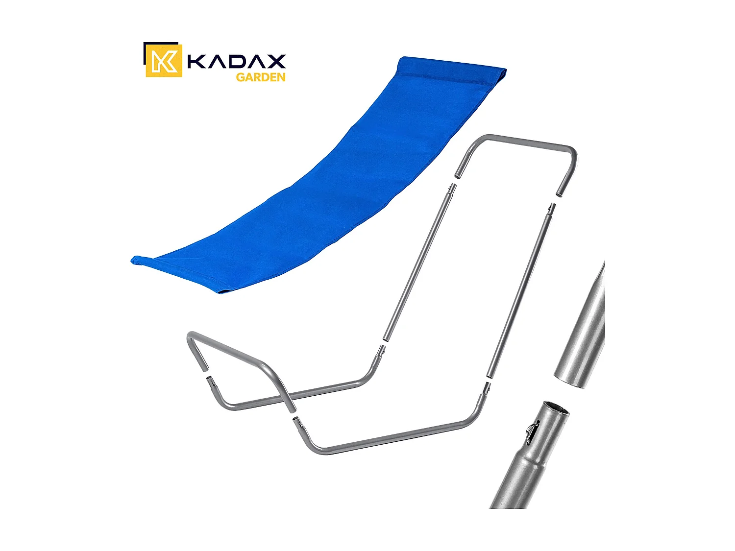 KADAX Chaise de plage, chaise longue pliable avec sac de transport, bain de soleil avec capacité de charge jusqu'à 100 kg, chaise pliante imperméable pour jardin,
