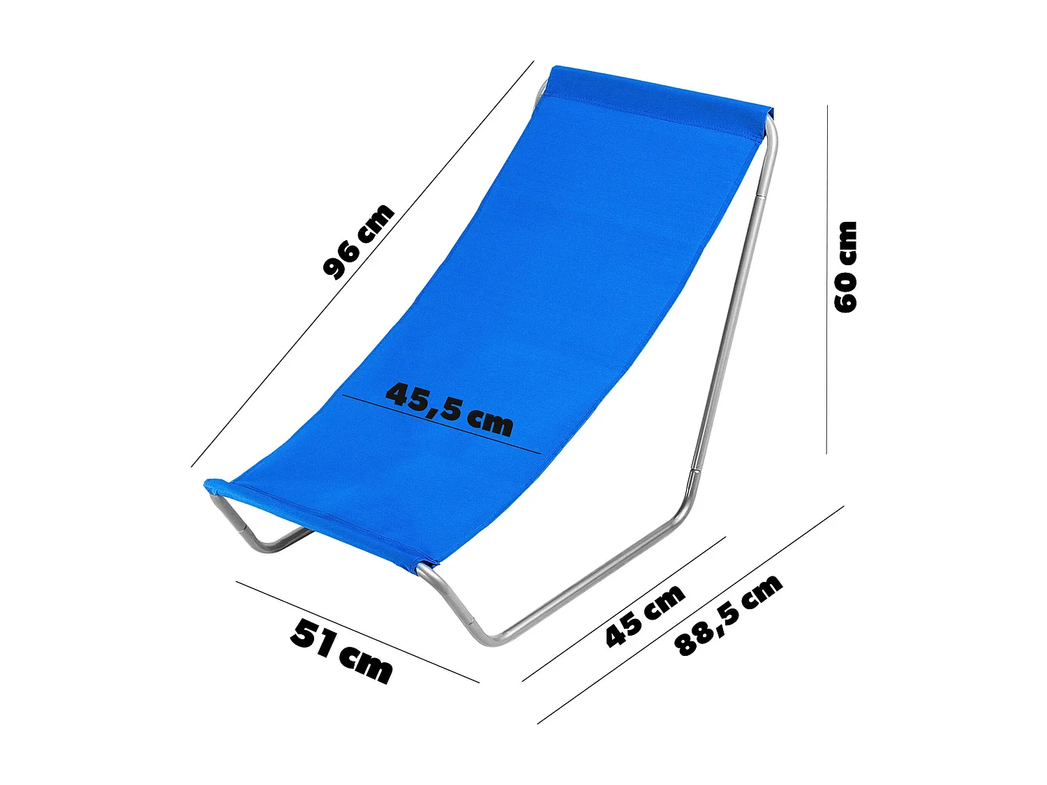 KADAX Chaise de plage, chaise longue pliable avec sac de transport, bain de soleil avec capacité de charge jusqu'à 100 kg, chaise pliante imperméable pour jardin,