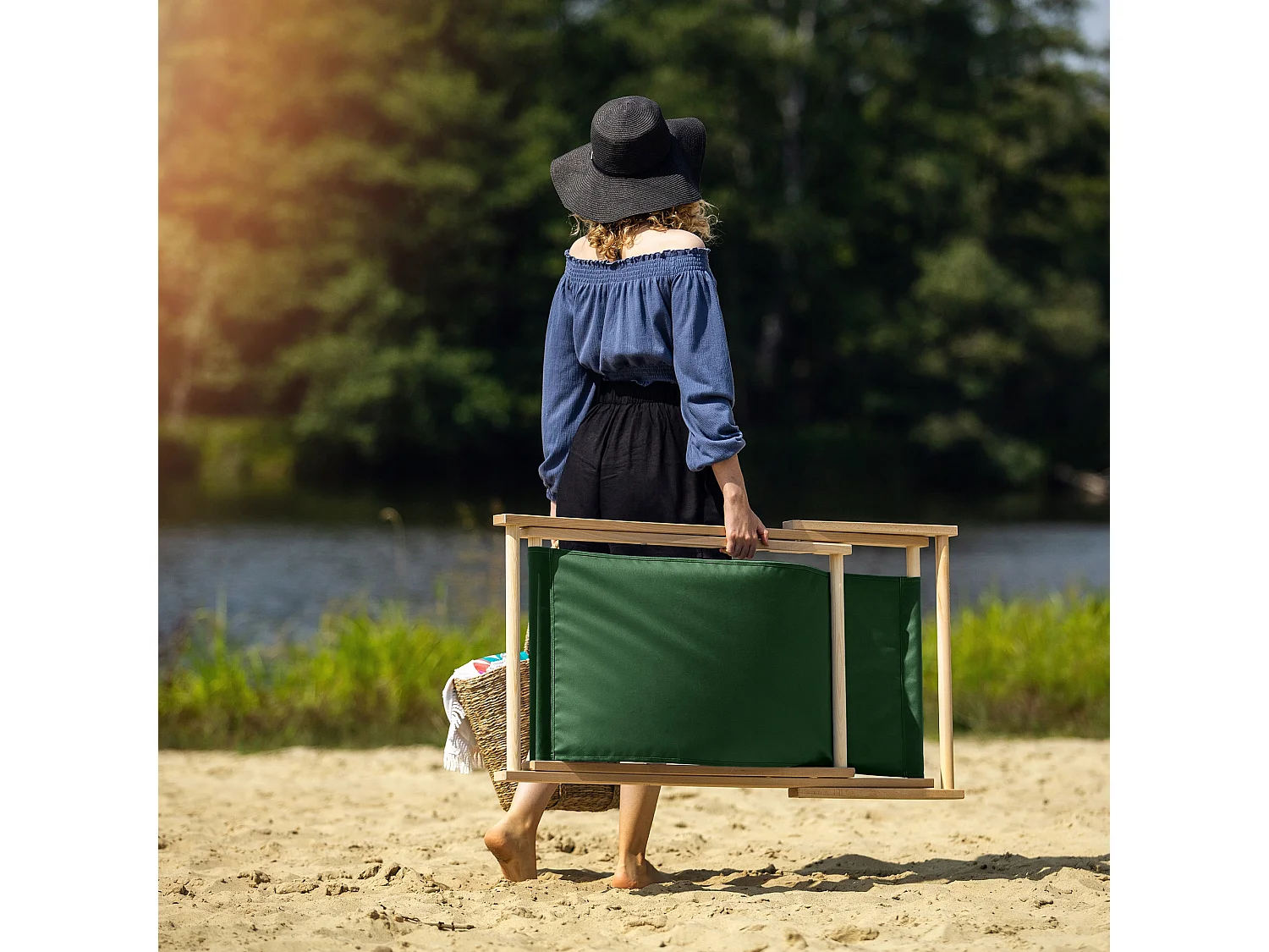 KADAX Chaise longue, chaise de plage en bois, transat jusqu'à 120 kg, chaise longue en bois de hêtre, chaises pliantes en bois, chaise de plage, chaise pliante