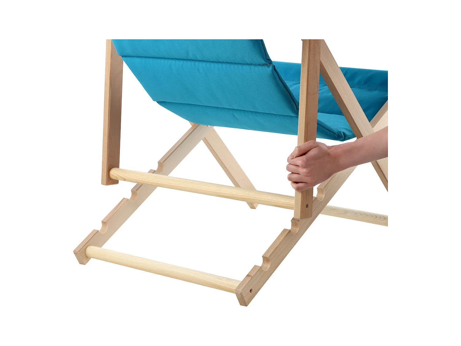 KADAX Ligstoel, strandstoel van hout, ligbed tot 120 kg, ligstoel van beukenhout, houten klapstoelen, strandstoel, klapstoel voor strand, houten ligstoel (met