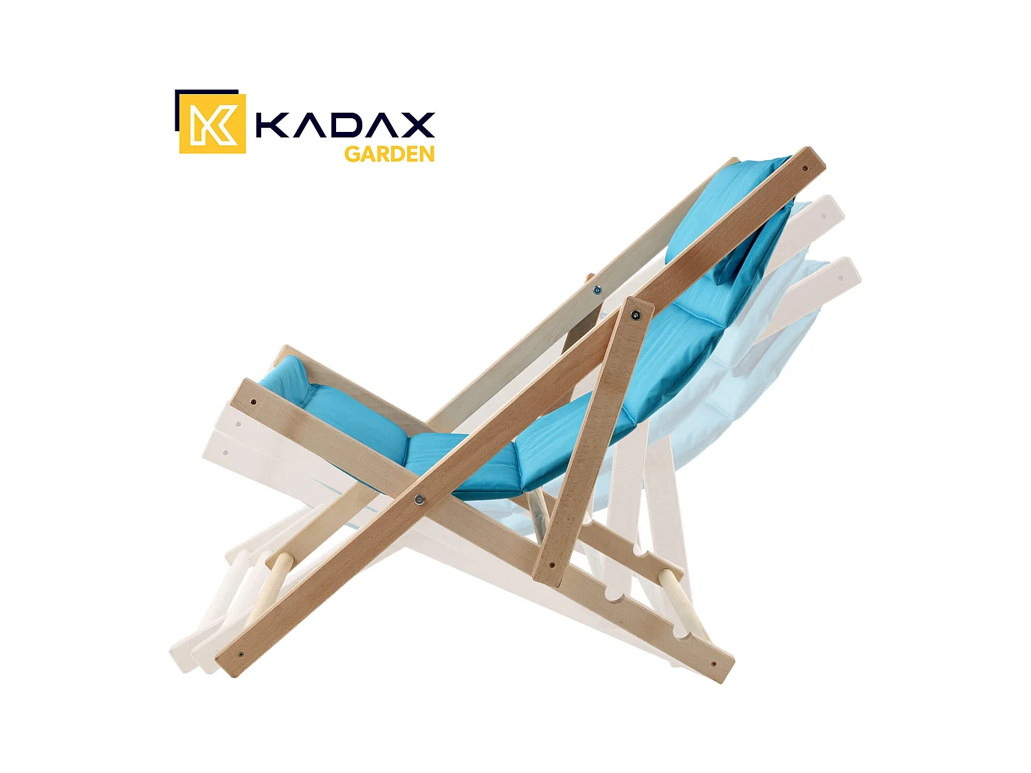 KADAX Ligstoel, strandstoel van hout, ligbed tot 120 kg, ligstoel van beukenhout, houten klapstoelen, strandstoel, klapstoel voor strand, houten ligstoel (met