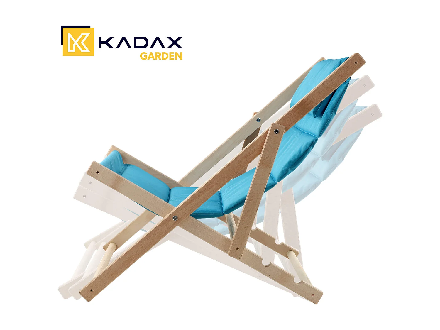 KADAX Bain de soleil, chaise de plage en bois, transat jusqu'à 120 kg, bain de soleil en bois de hêtre, chaises pliantes en bois, chaise de plage, chaise de plage