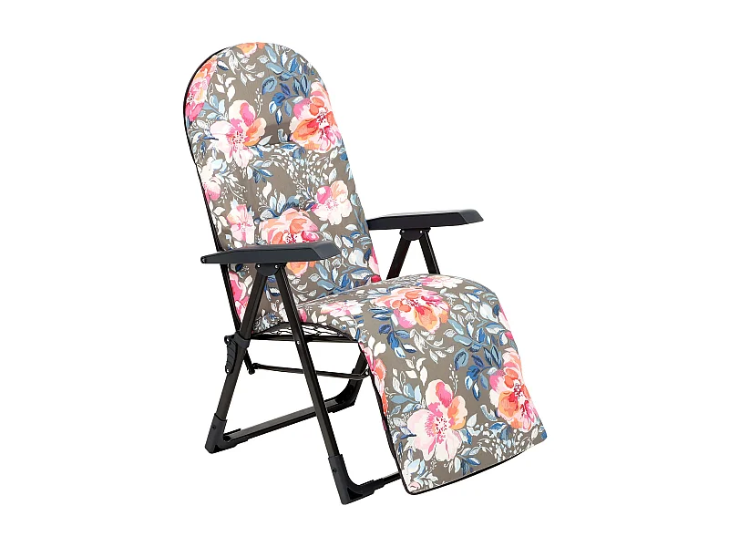 KADAX Liegestuhl Gartensessel klappbar Strandliege Kissen Fußstütze bequem