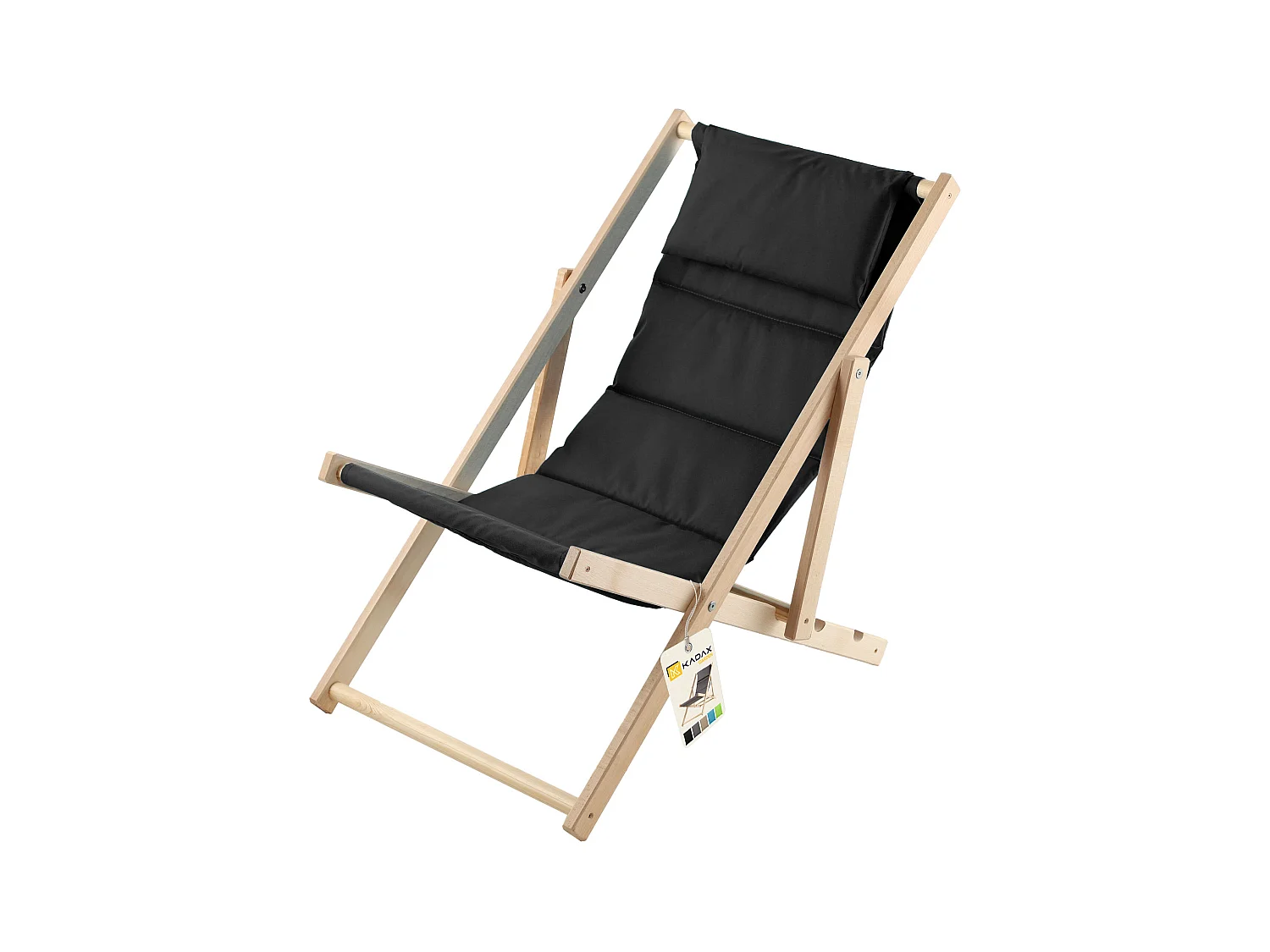 KADAX Bain de soleil, chaise de plage en bois, transat jusqu'à 120 kg, bain de soleil en bois de hêtre, chaises pliantes en bois, chaise de plage, chaise de plage