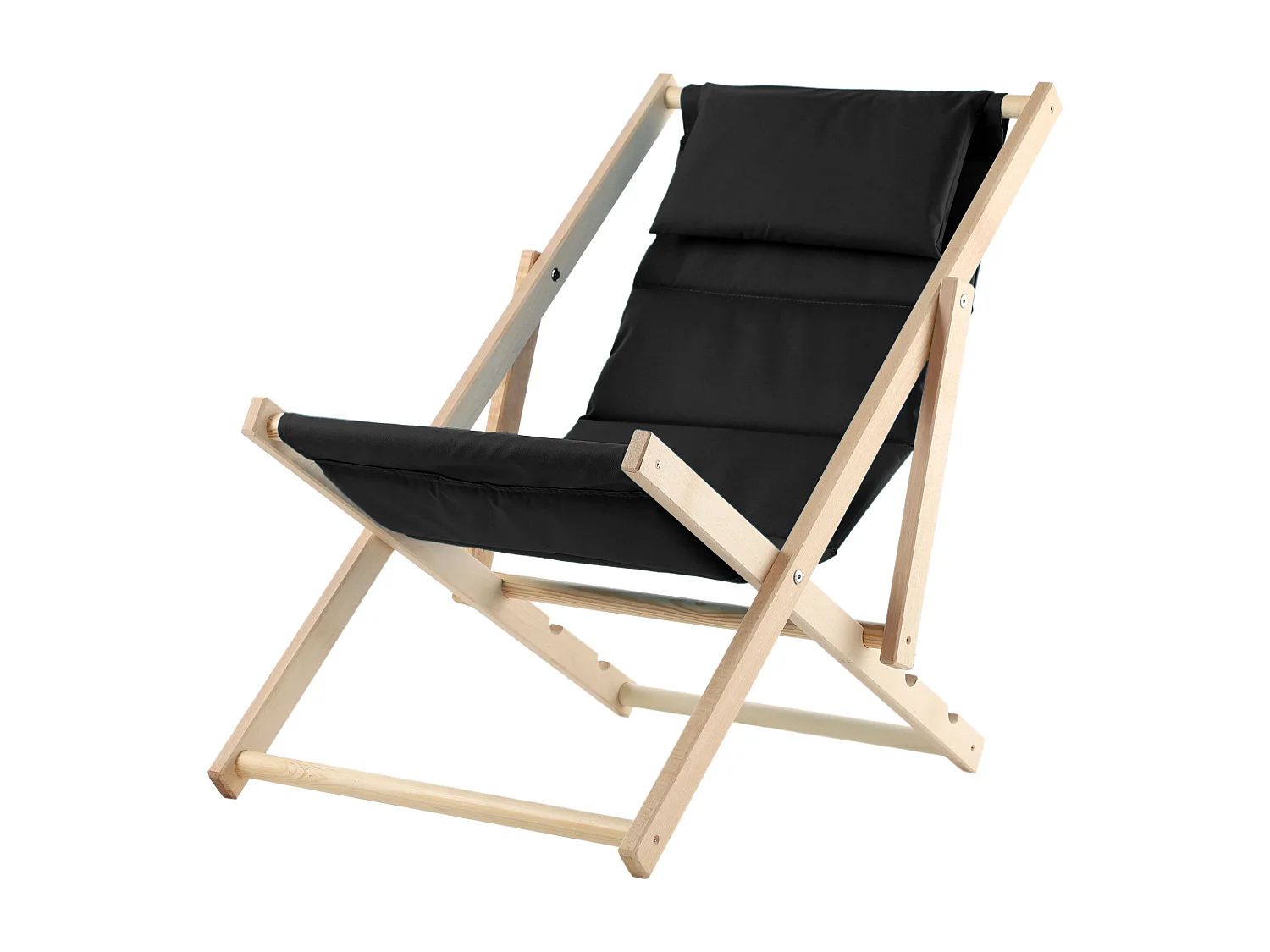 KADAX Bain de soleil, chaise de plage en bois, transat jusqu'à 120 kg, bain de soleil en bois de hêtre, chaises pliantes en bois, chaise de plage, chaise de plage