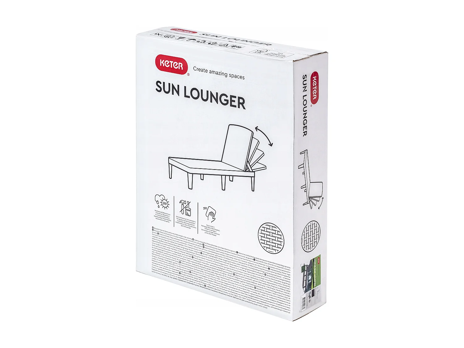 KETER Liegestuhl Garten Strandstuhl Klappbar Braun