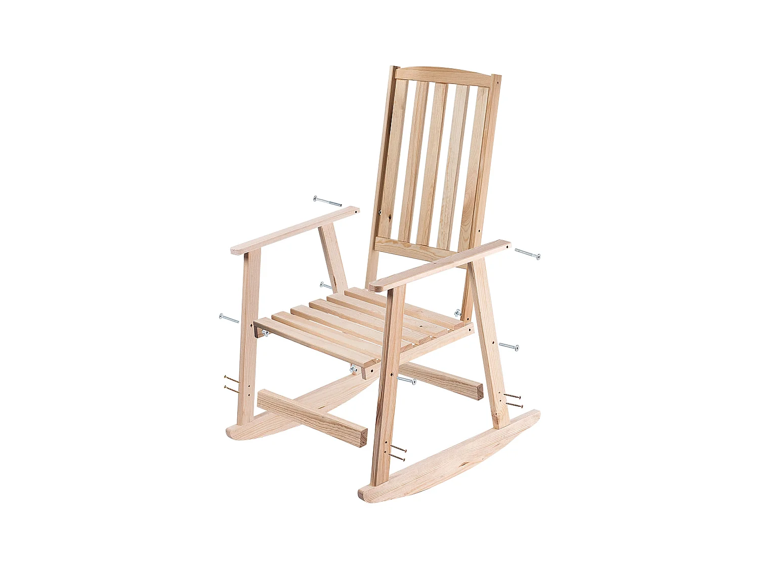 Chaise à bascule en bois Crenay naturel