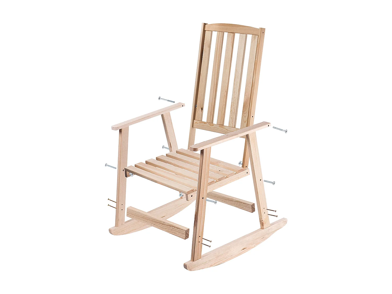 Chaise à bascule en bois Crenay naturel